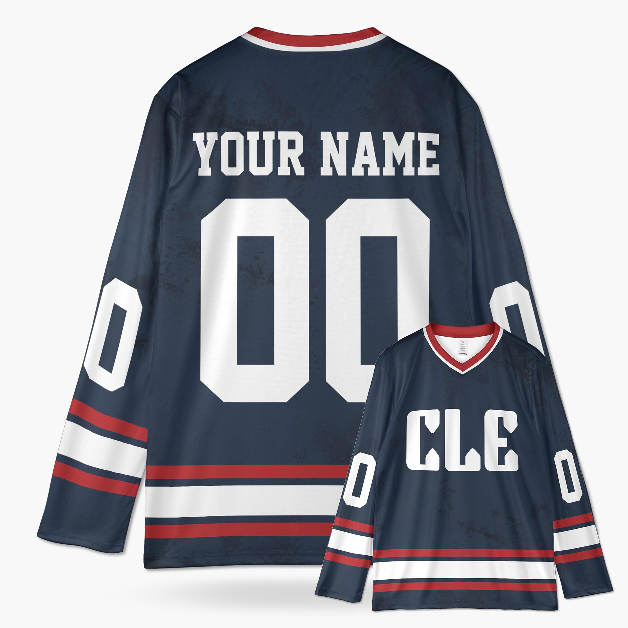 Custom City Hockey Jersey - Cleveland CLE Blue - Design Your Own