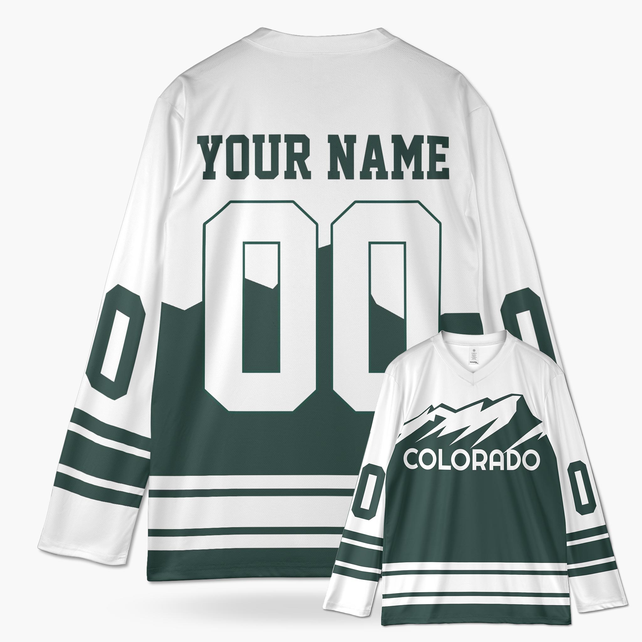 Custom City Hockey Jersey - Colorado Green - Design Your Own