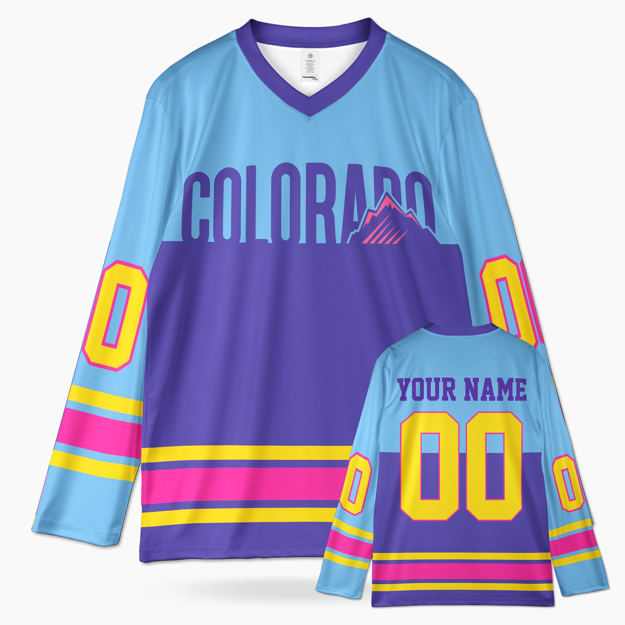 Custom City Hockey Jersey - Colorado Purple - Design Your Own