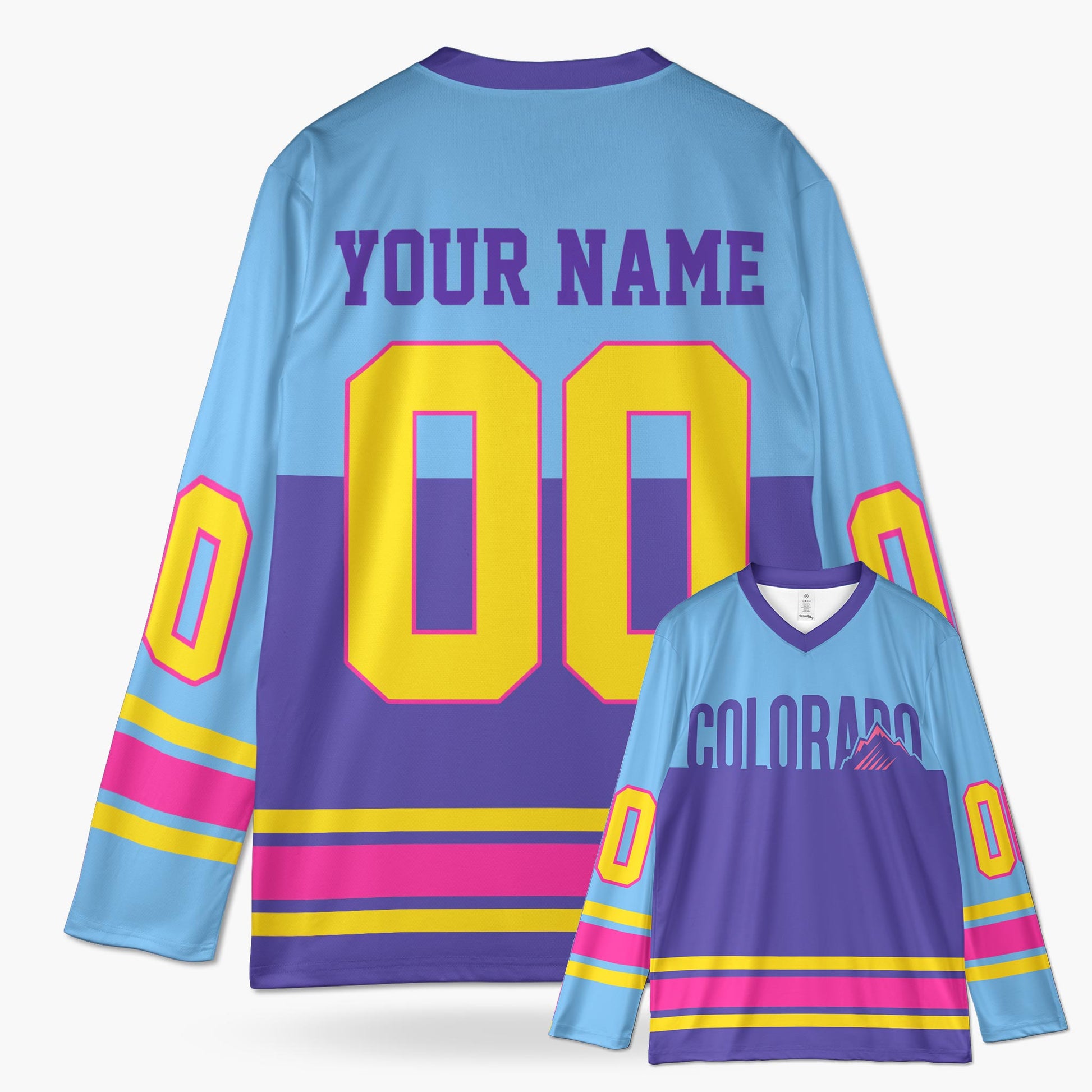 Custom City Hockey Jersey - Colorado Purple - Design Your Own