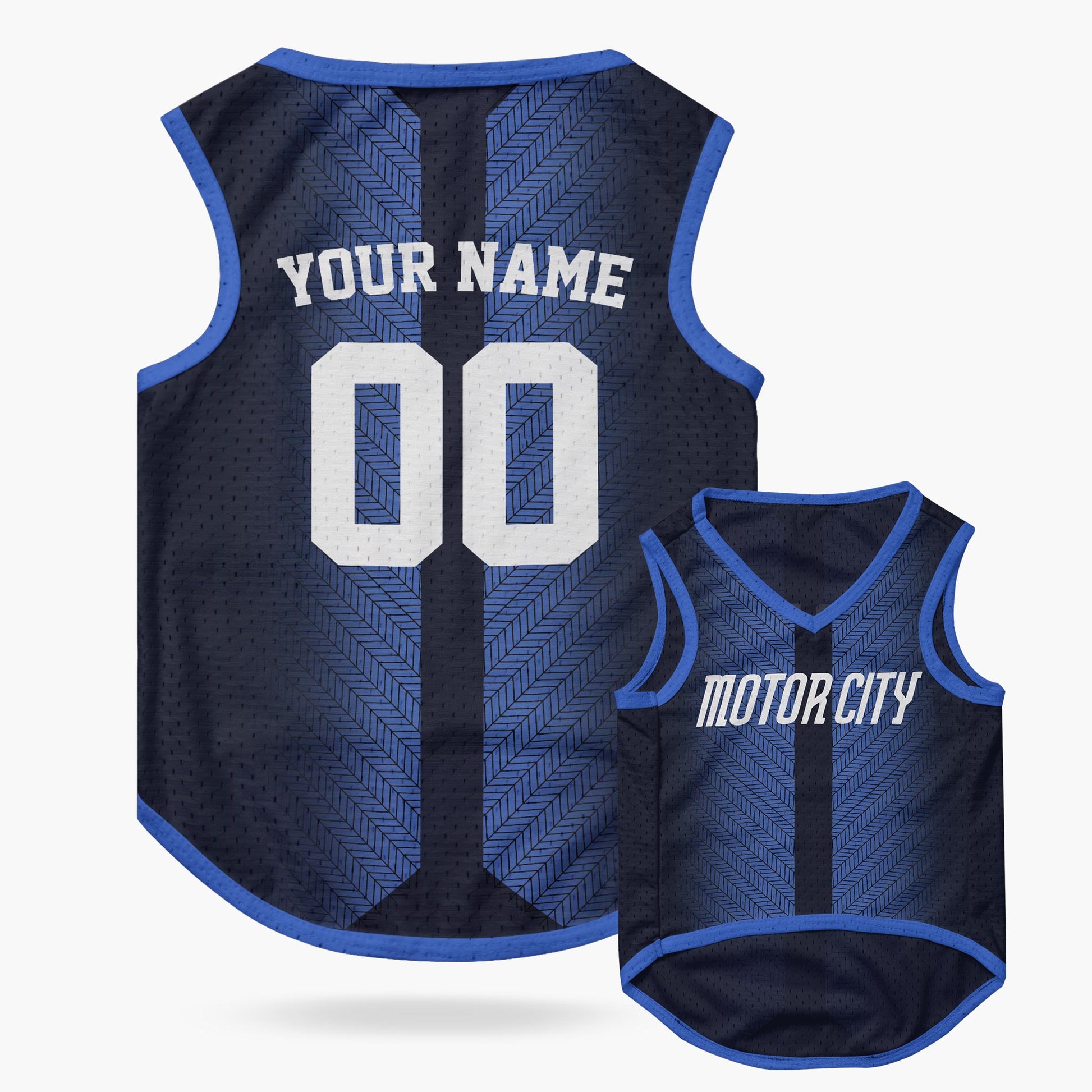 Custom City Pet Jersey Detroit Motor City Blue - Design Your Own