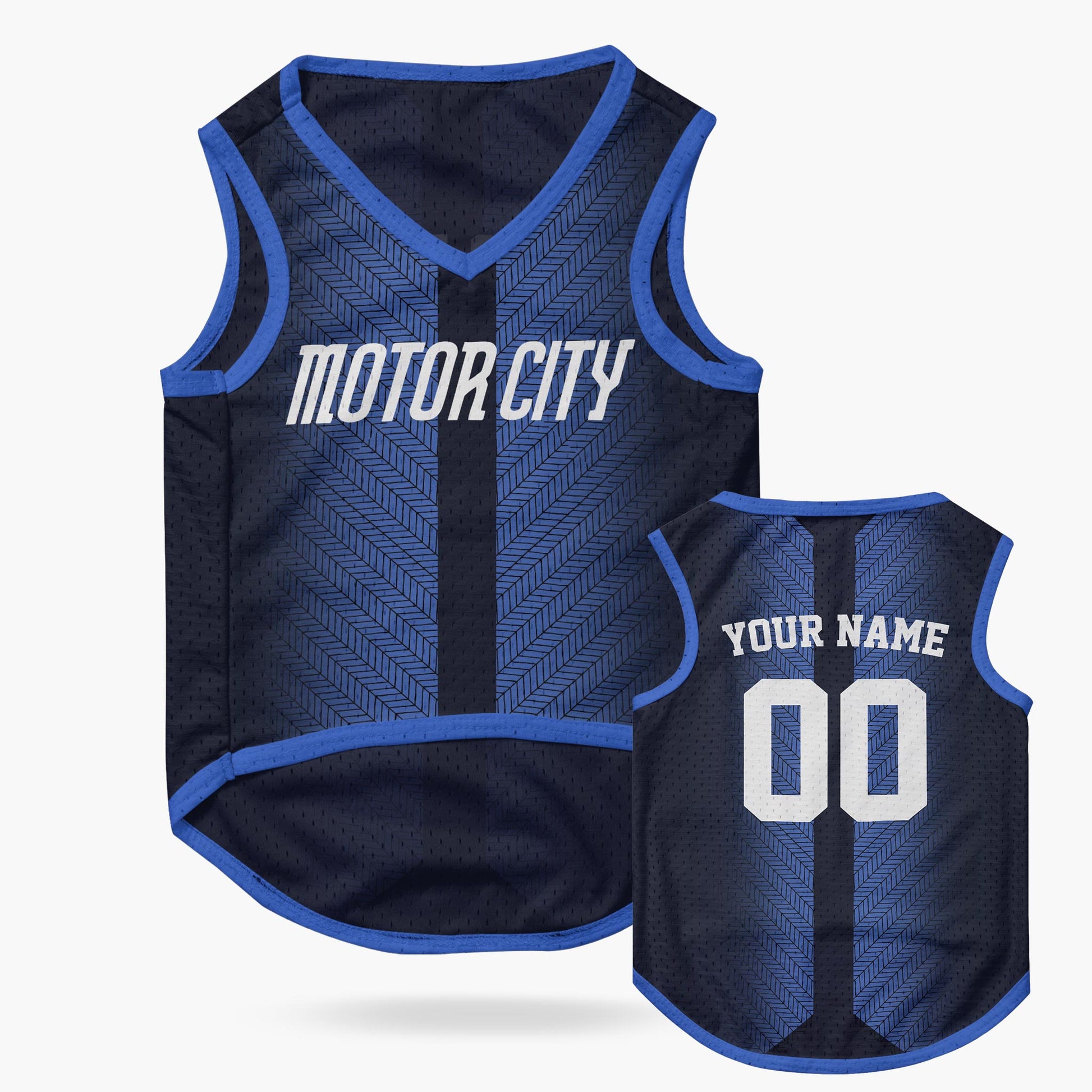 Custom City Pet Jersey Detroit Motor City Blue - Design Your Own