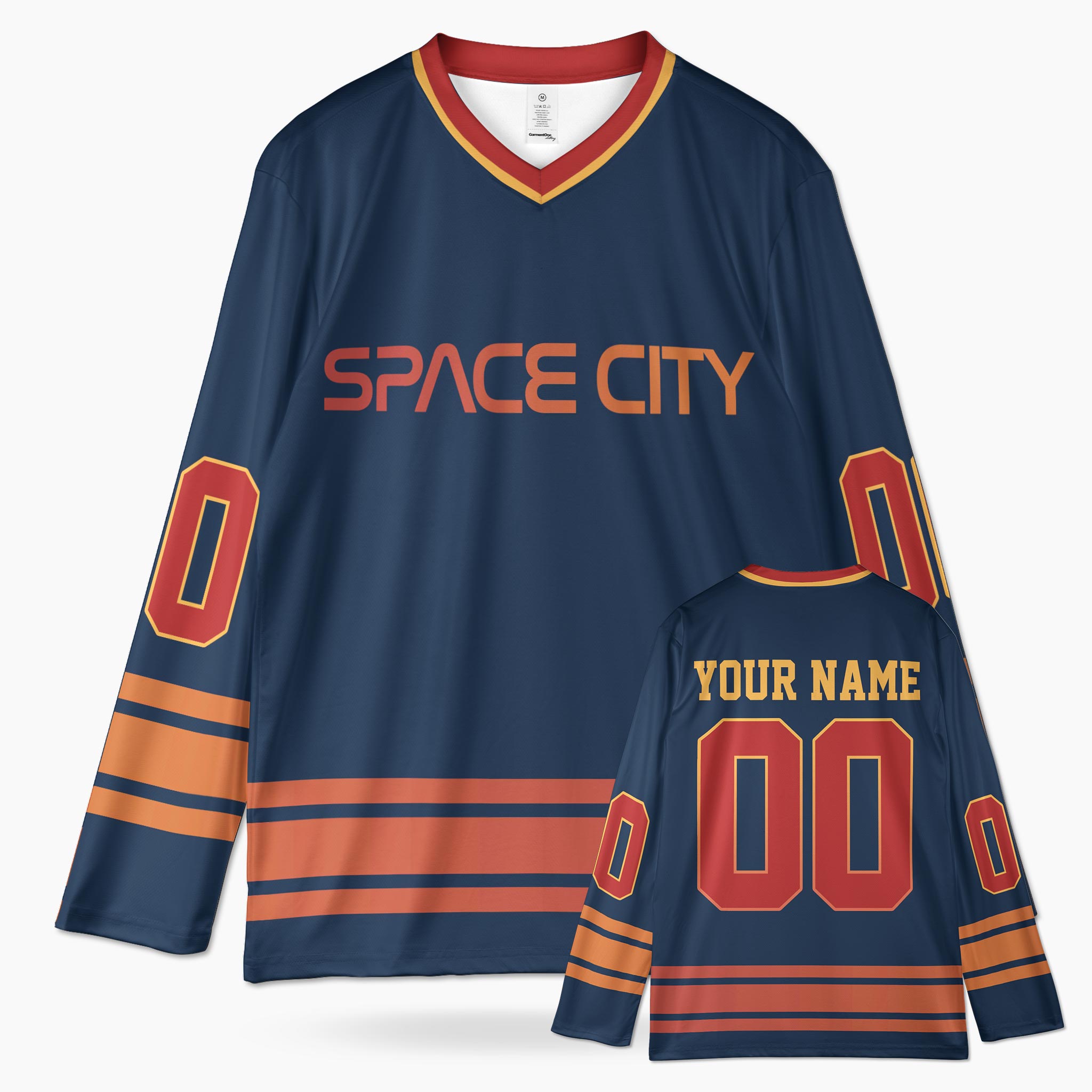 Custom City Hockey Jersey - Houston Space City Blue - Design Your Own