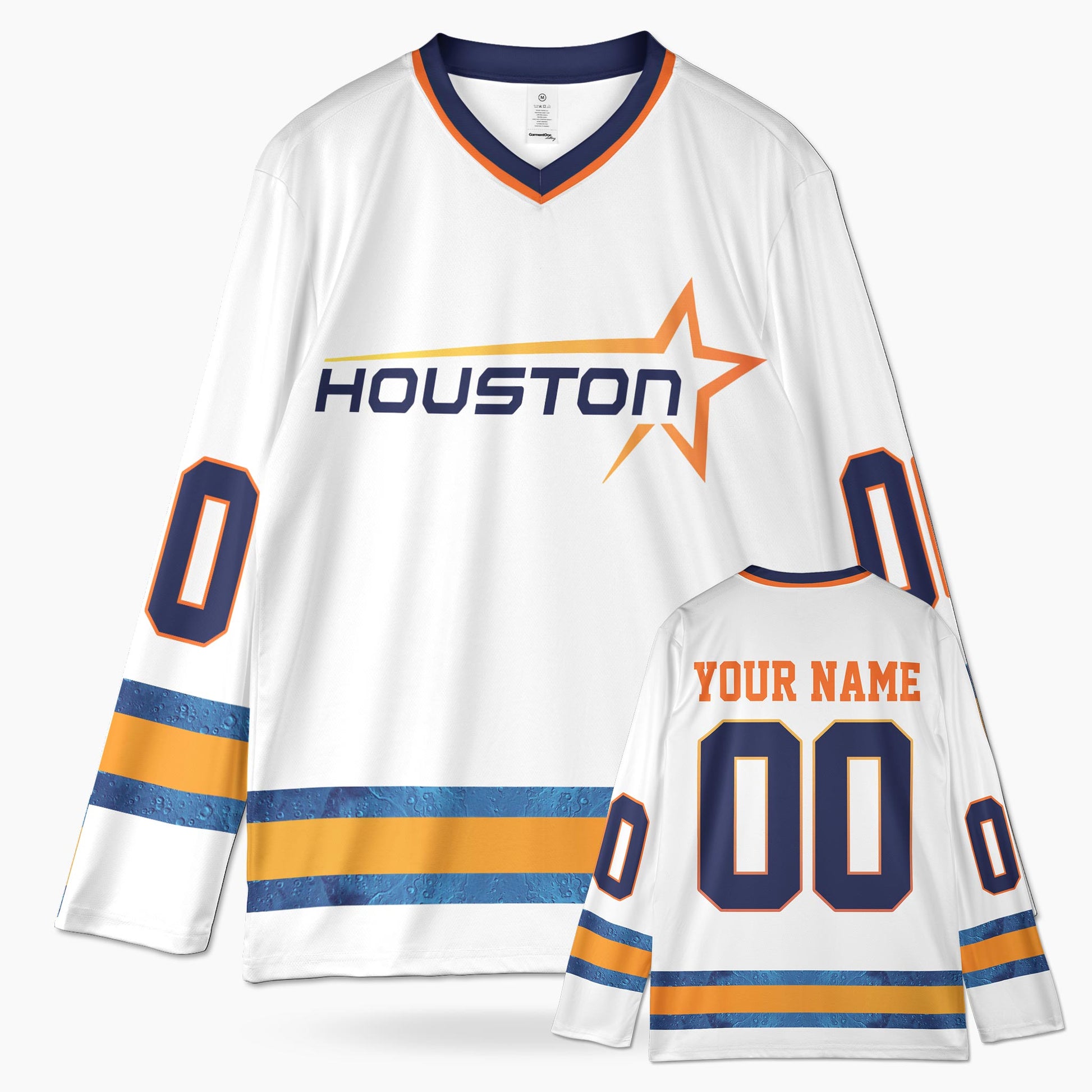 Custom City Hockey Jersey - Houston White - Design Your Own