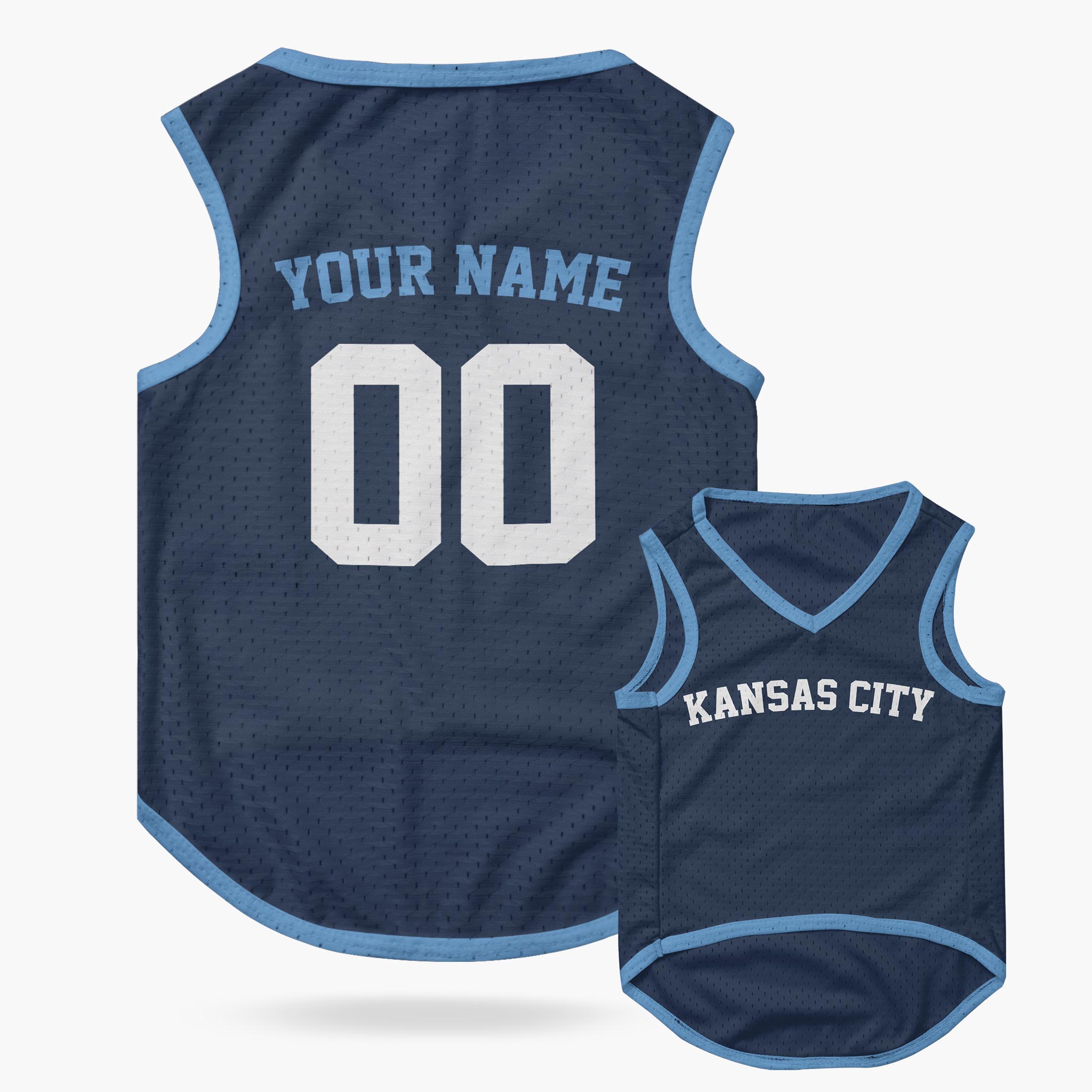 Custom City Pet Jersey Kansas Blue - Design Your Own