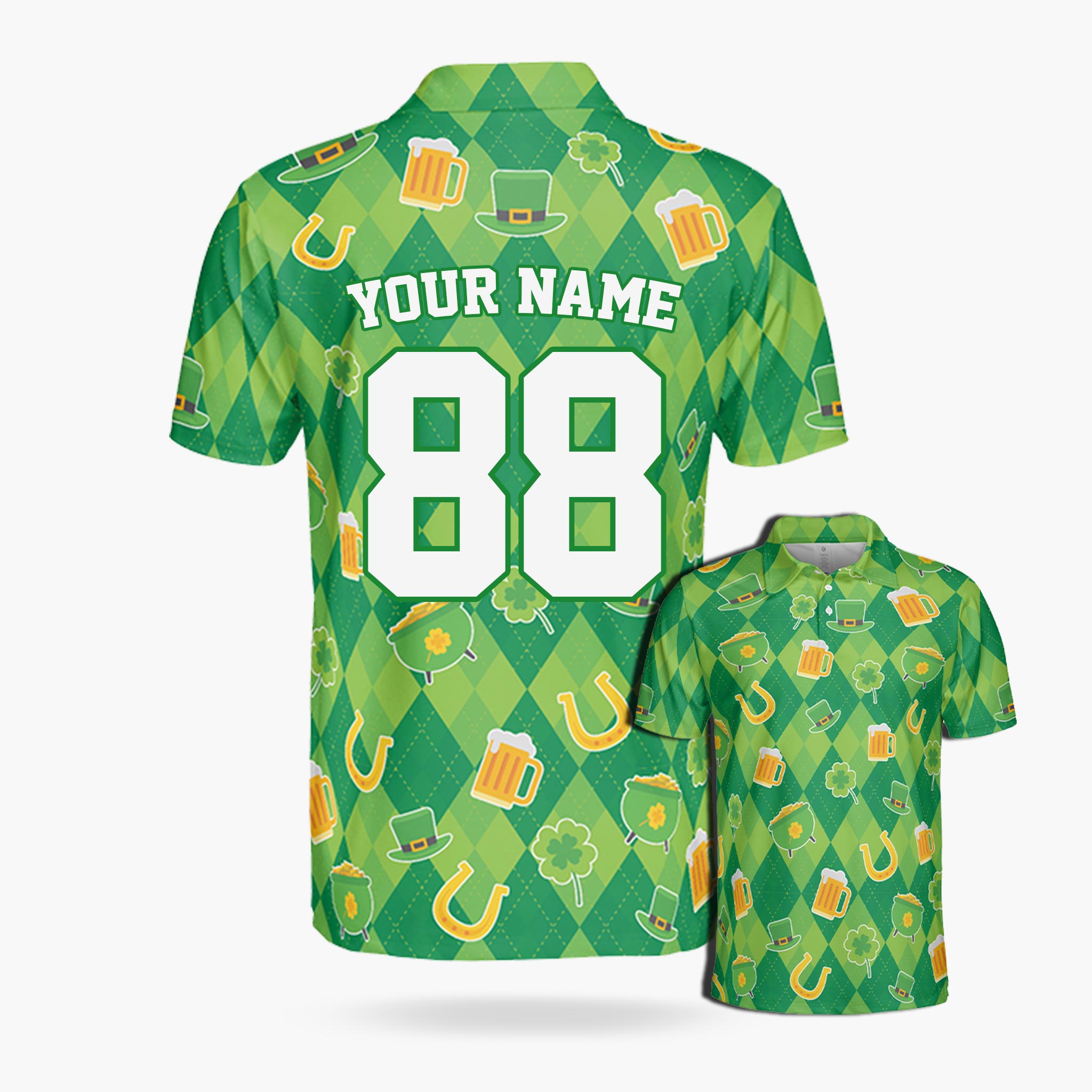 Custom St. Patrick's Day Golf Polo Lucky Brews - Design Your Own