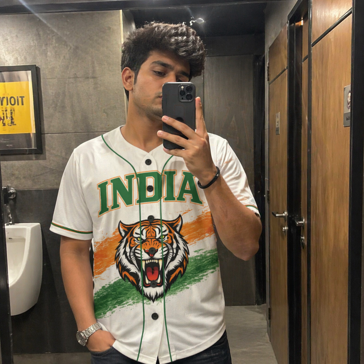 Custom India Baseball Jersey Indian Fan Tiger Heritage – Personalized Name Number