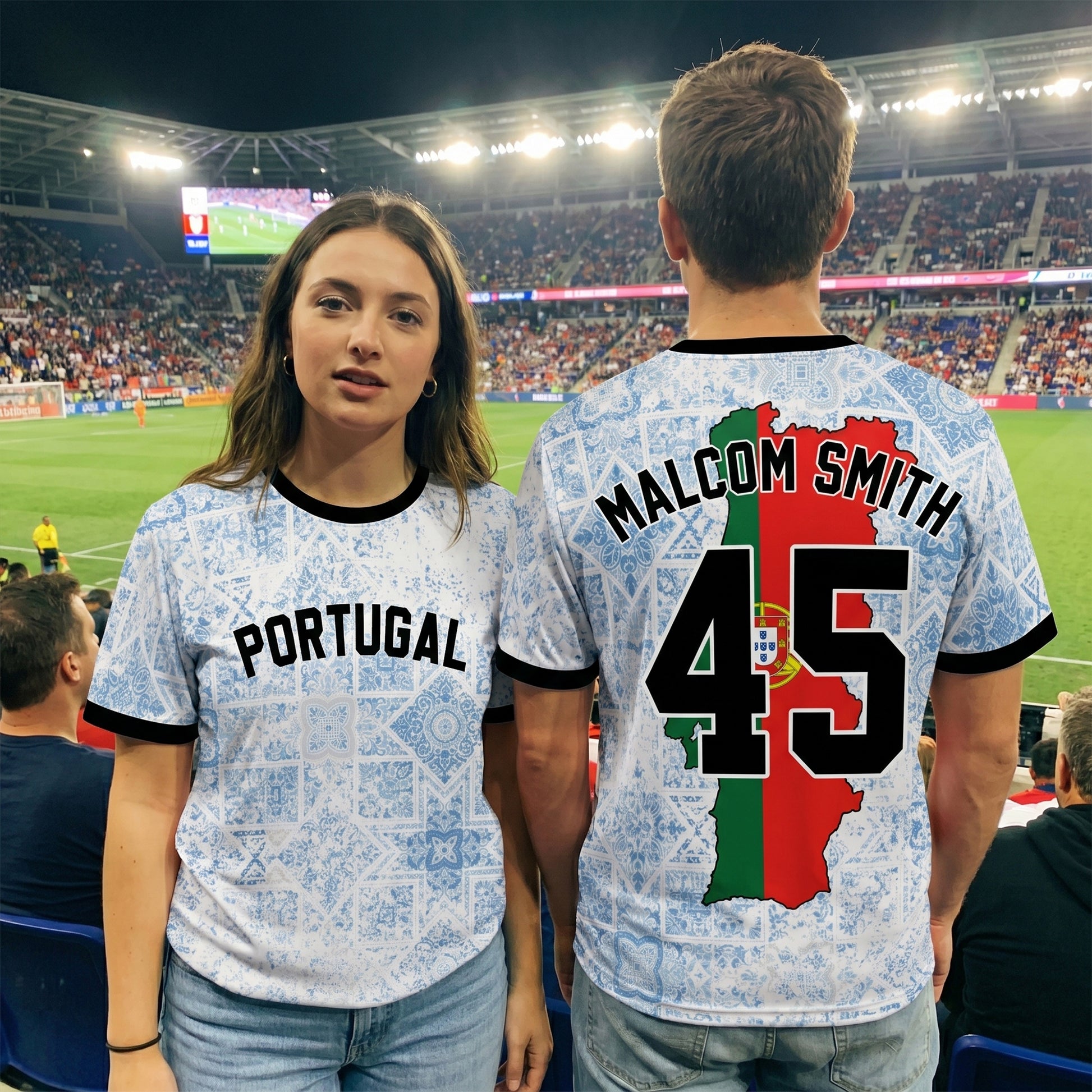 Custom Portugal Soccer Jersey Portuguese Fan Elite Crest – Personalized Name Number