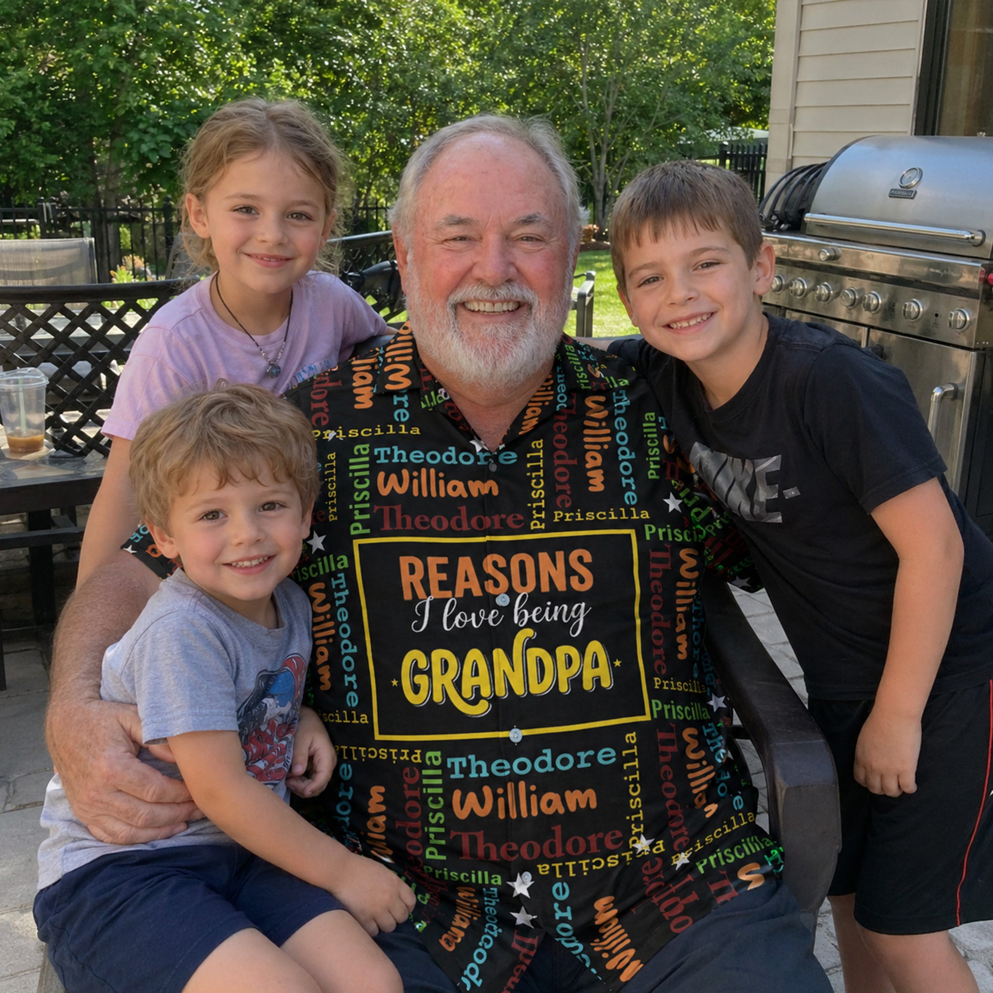 Custom Grandpa Hawaiian Shirt This Grandpa Belongs to Hands Design – Add Names