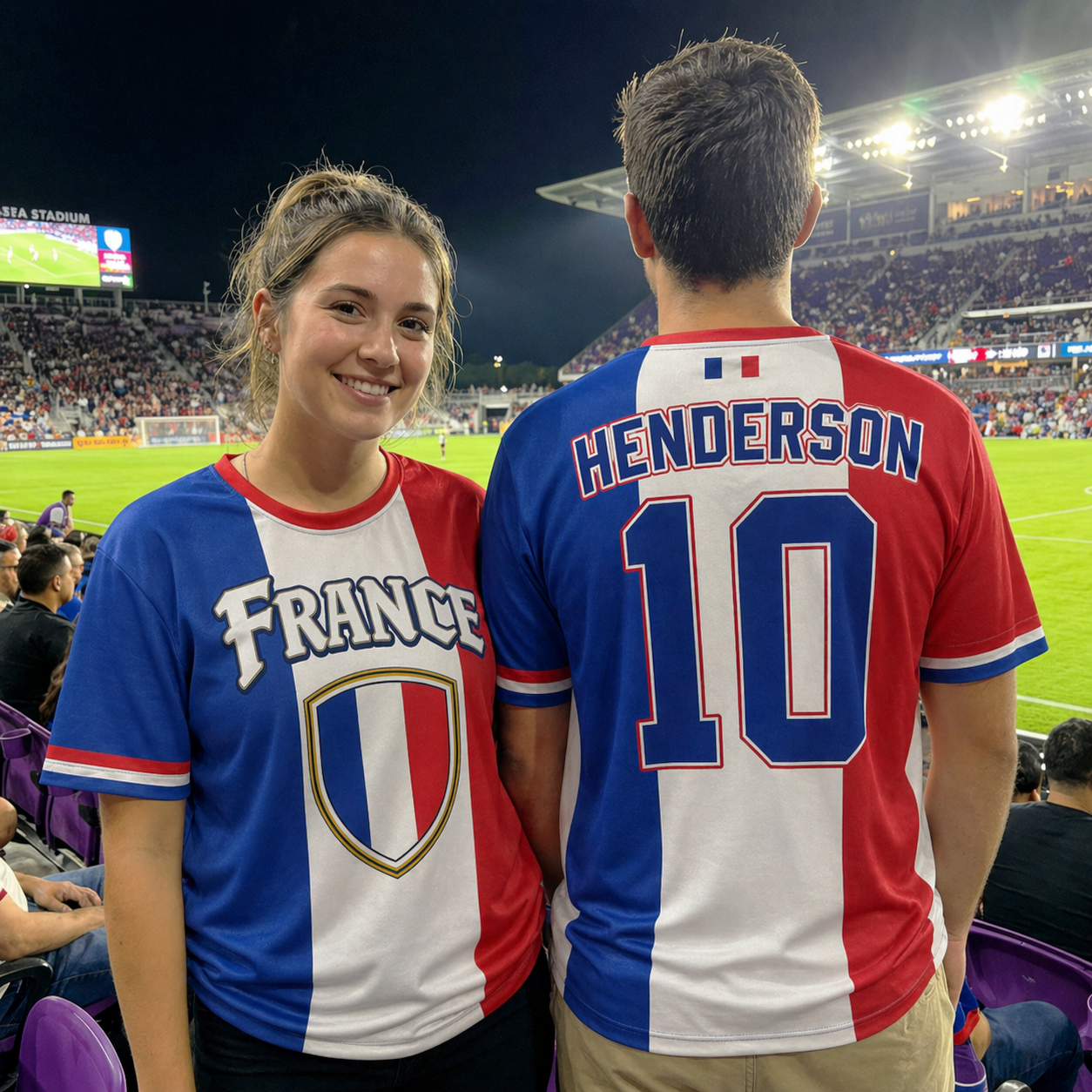 Custom France Soccer Jersey French Fan Classic Tricolor - Personalized Name Number