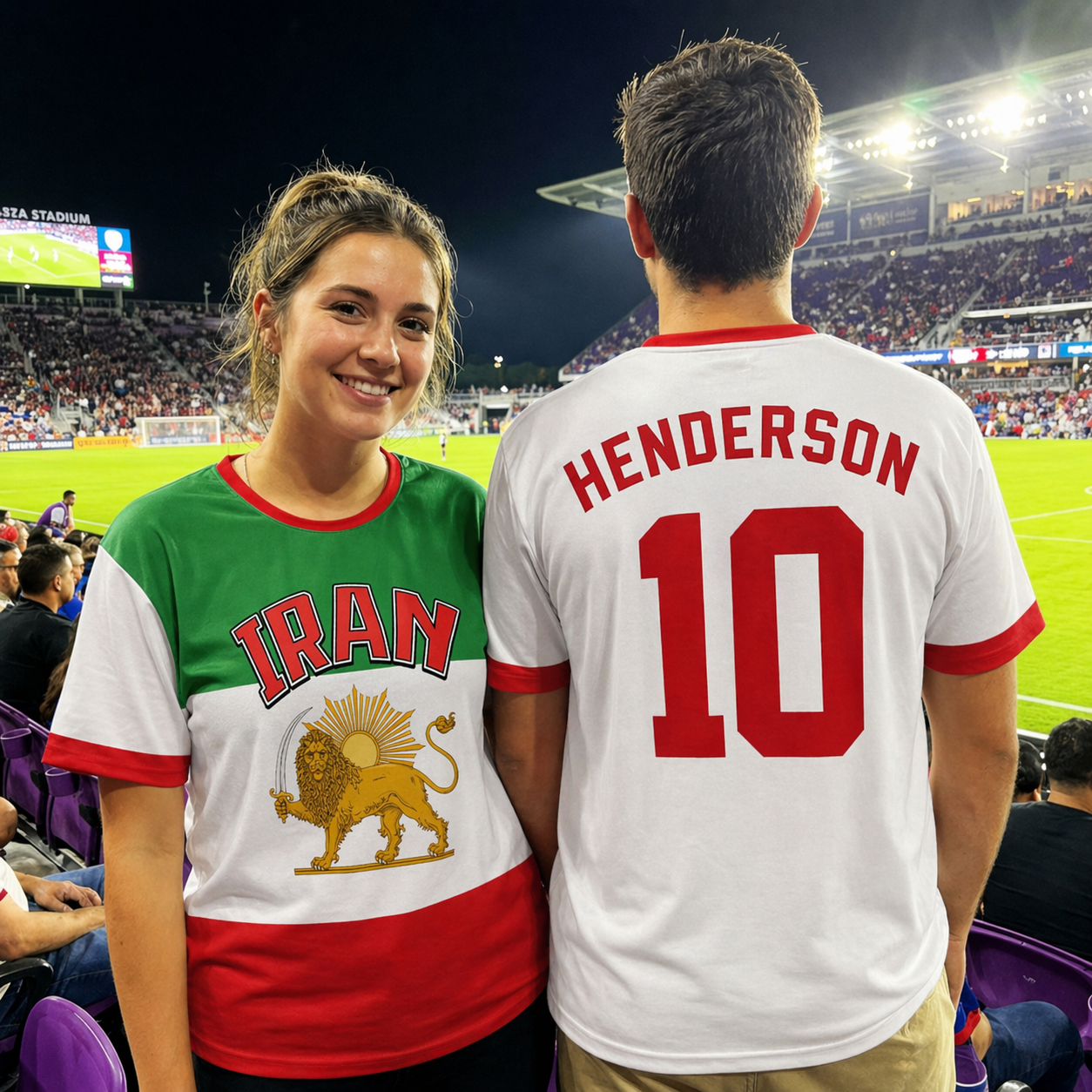 Custom Iran Soccer Jersey Iranian Fan Persian Pattern - Personalized Name Number