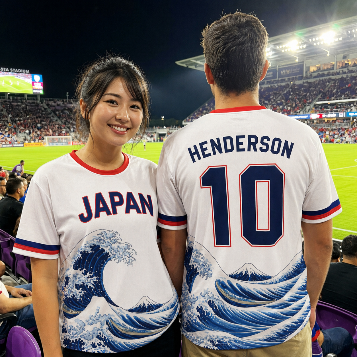 Custom Japan Soccer Jersey Japanese Fan Golden Sun - Personalized Name Number