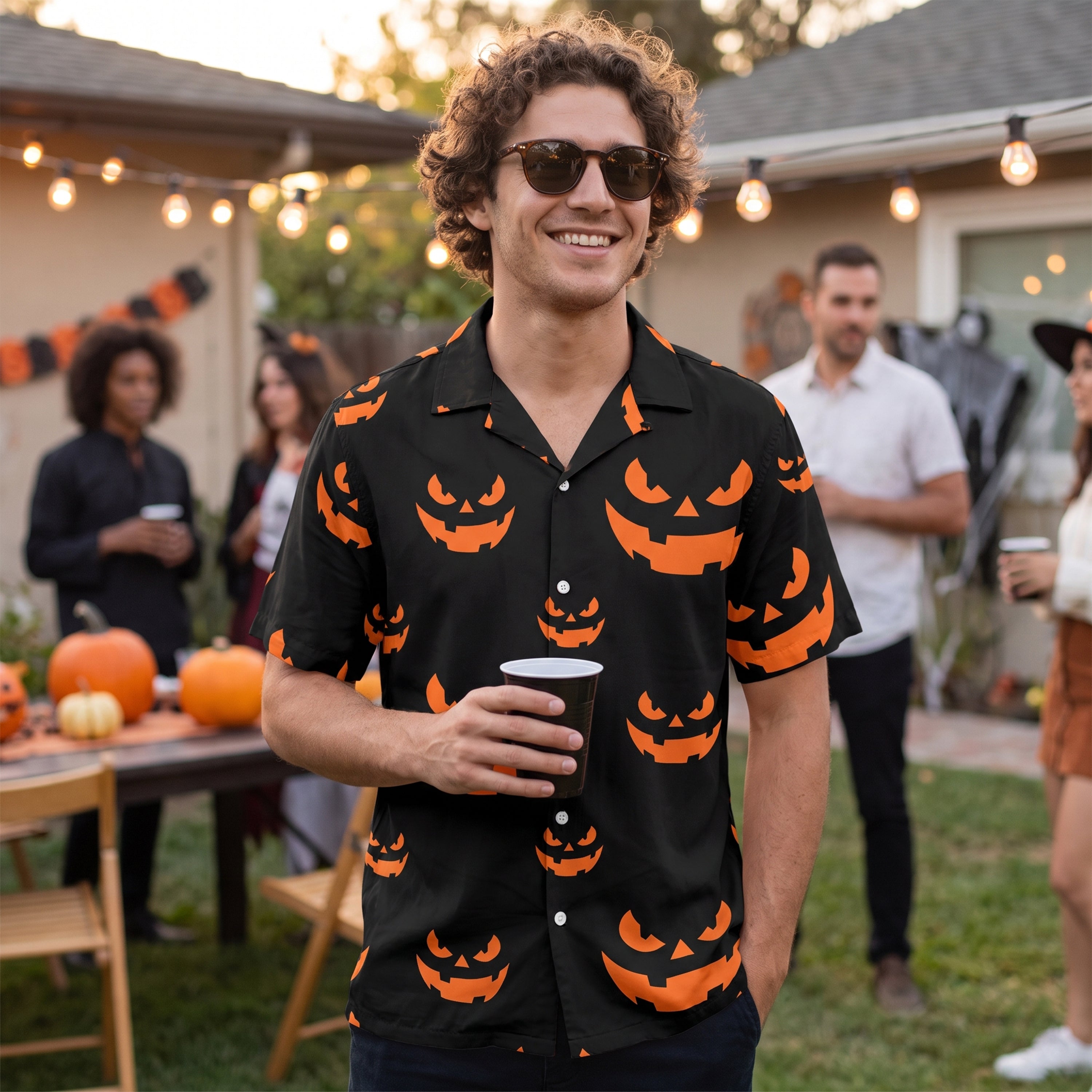 Halloween Hawaiian Shirt - Gothic Poison Snake Dagger RIP Button Up Shirt