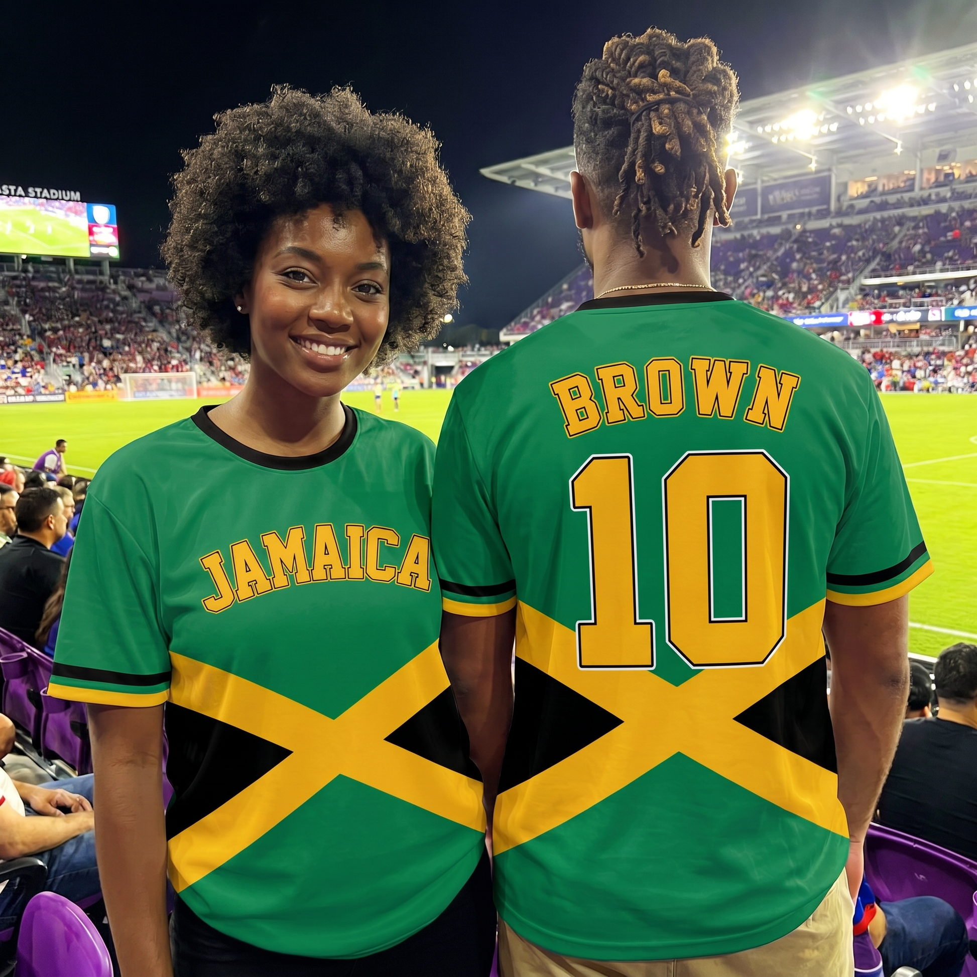 Custom Jamaica Soccer Jersey Jamaican Fan Brush Strike – Personalized Name Number