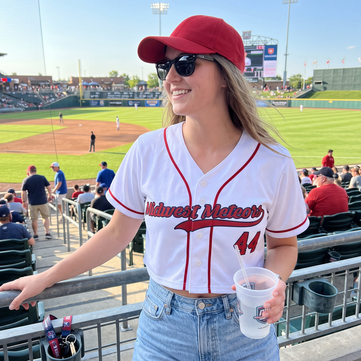 Custom Women's Crop Baseball Jersey Pink and Blue Gradient - Design Your Own