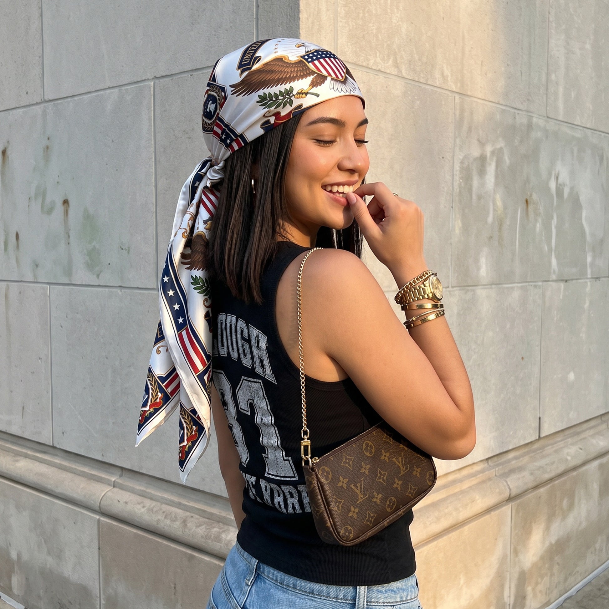 Custom Country Head Scarf Bandana Mexico - Personalized Name