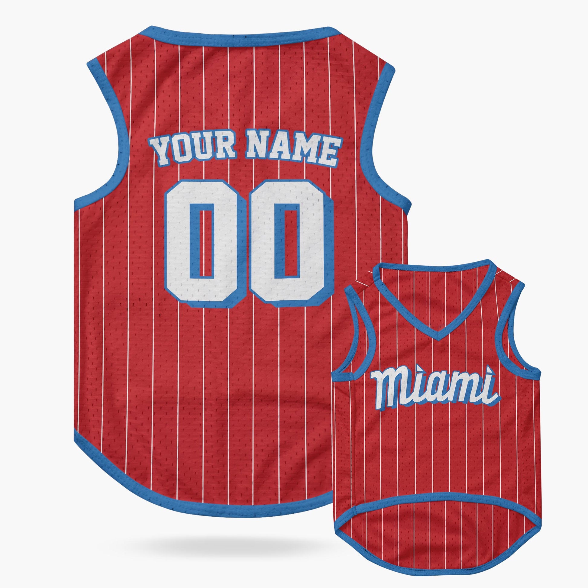 Custom City Pet Jersey Miami Red - Design Your Own