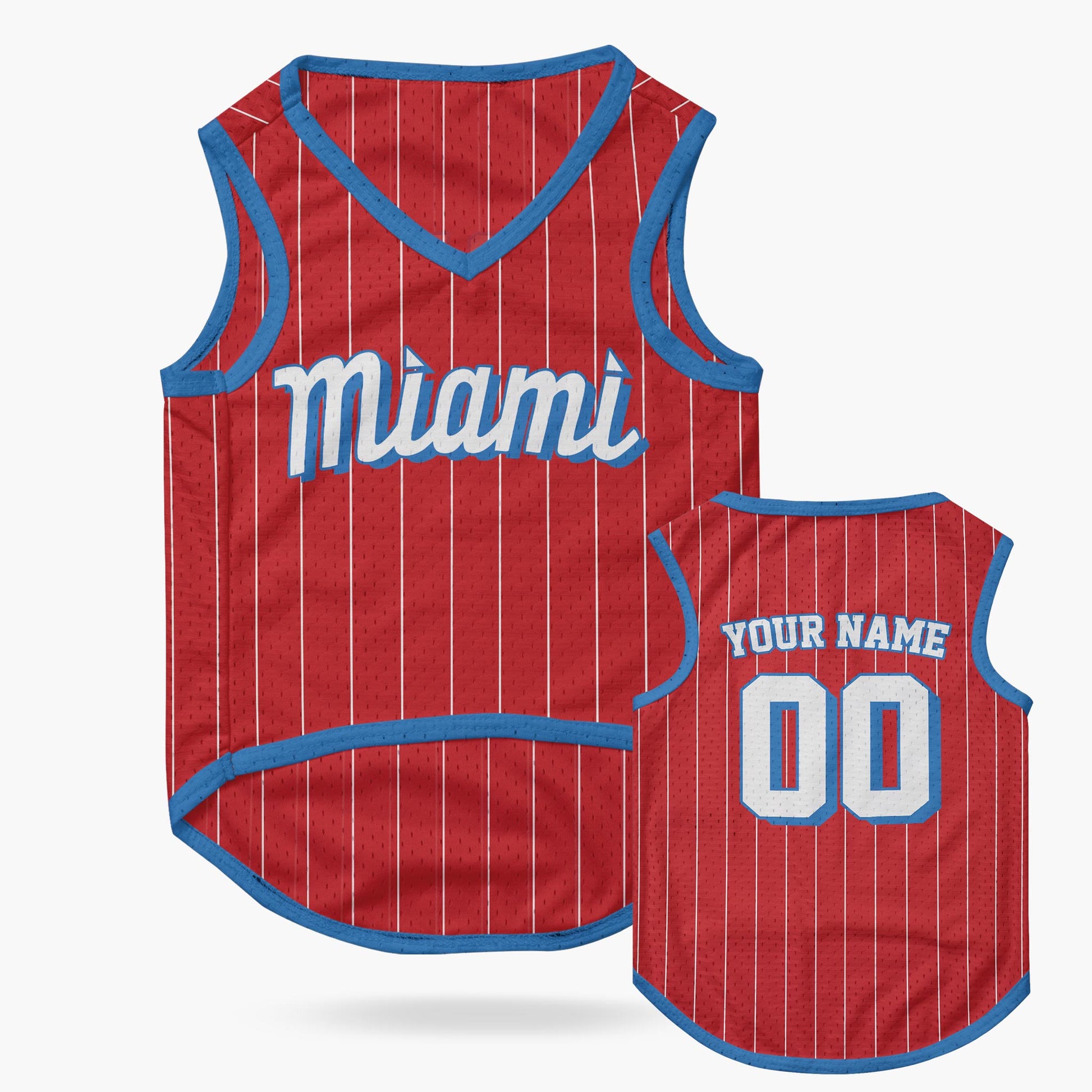 Custom City Pet Jersey Miami Red - Design Your Own