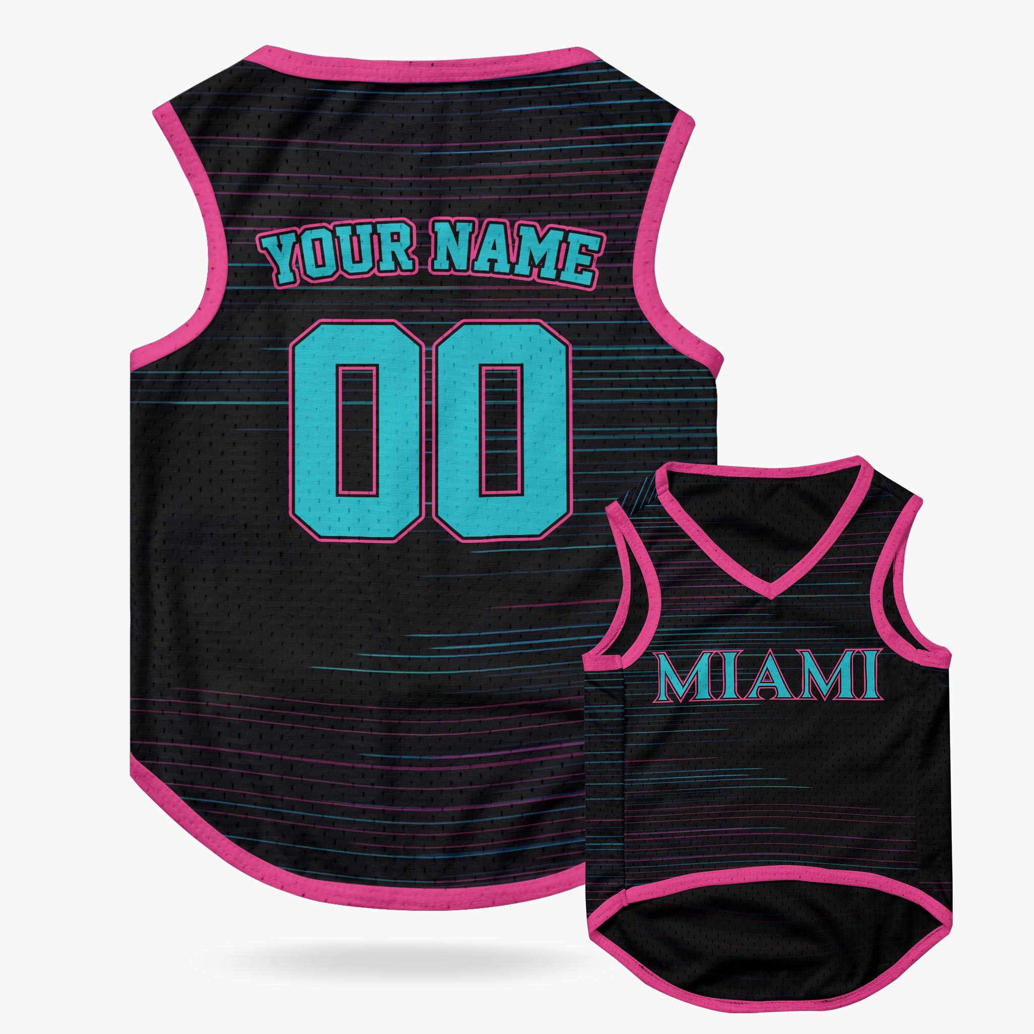 Custom City Pet Jersey Miami Black - Design Your Own