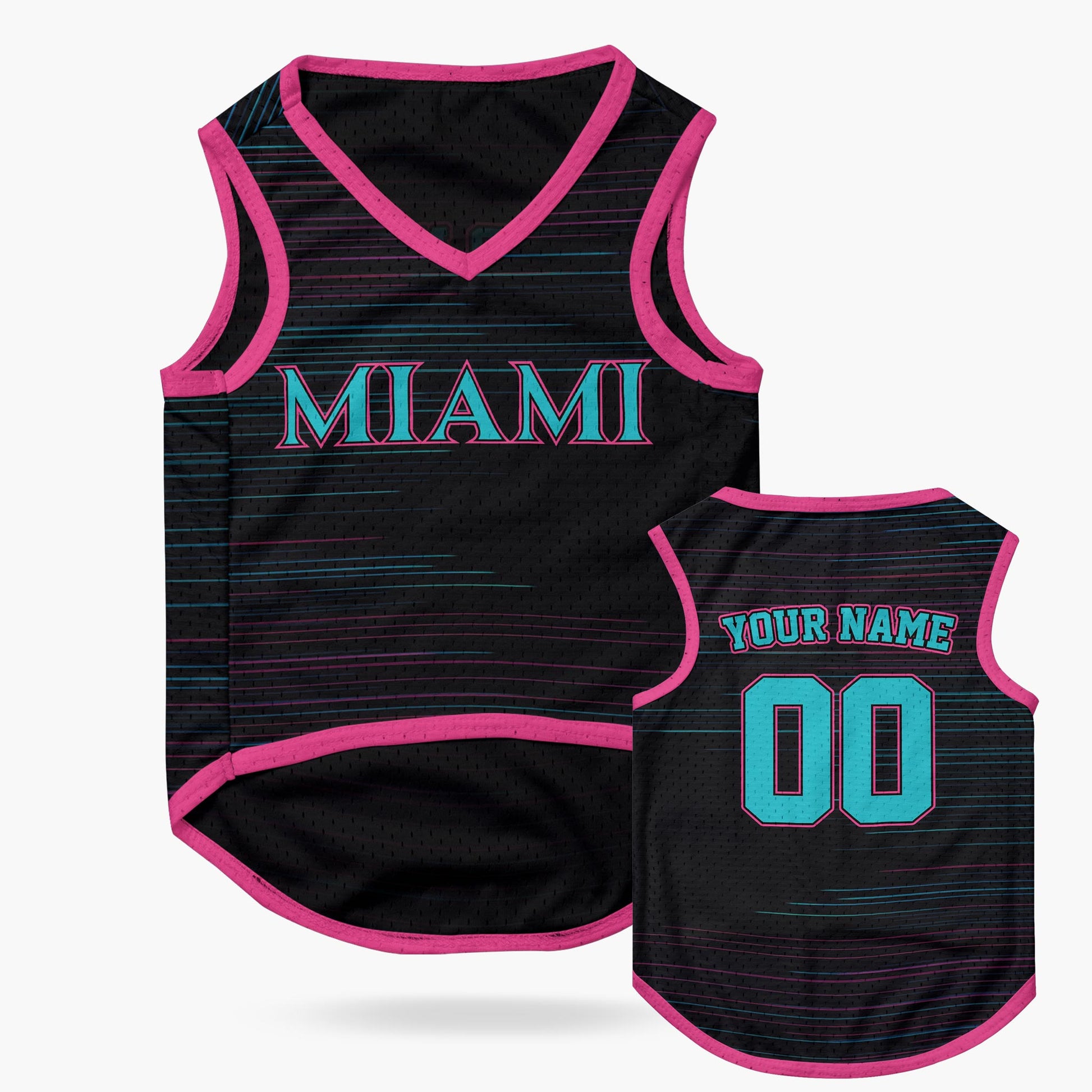 Custom City Pet Jersey Miami Black - Design Your Own