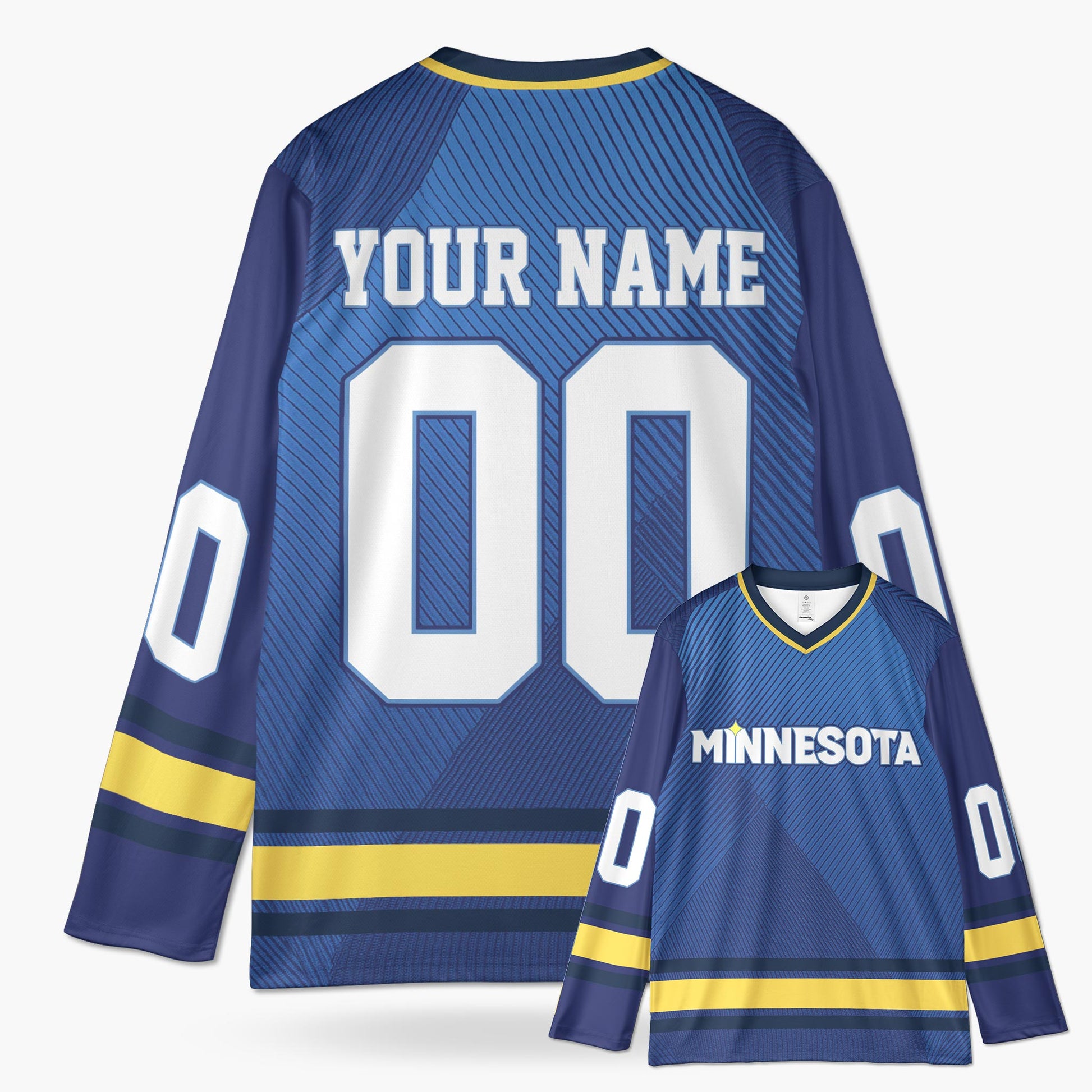 Custom City Hockey Jersey - Minnesota Blue - Design Your Own
