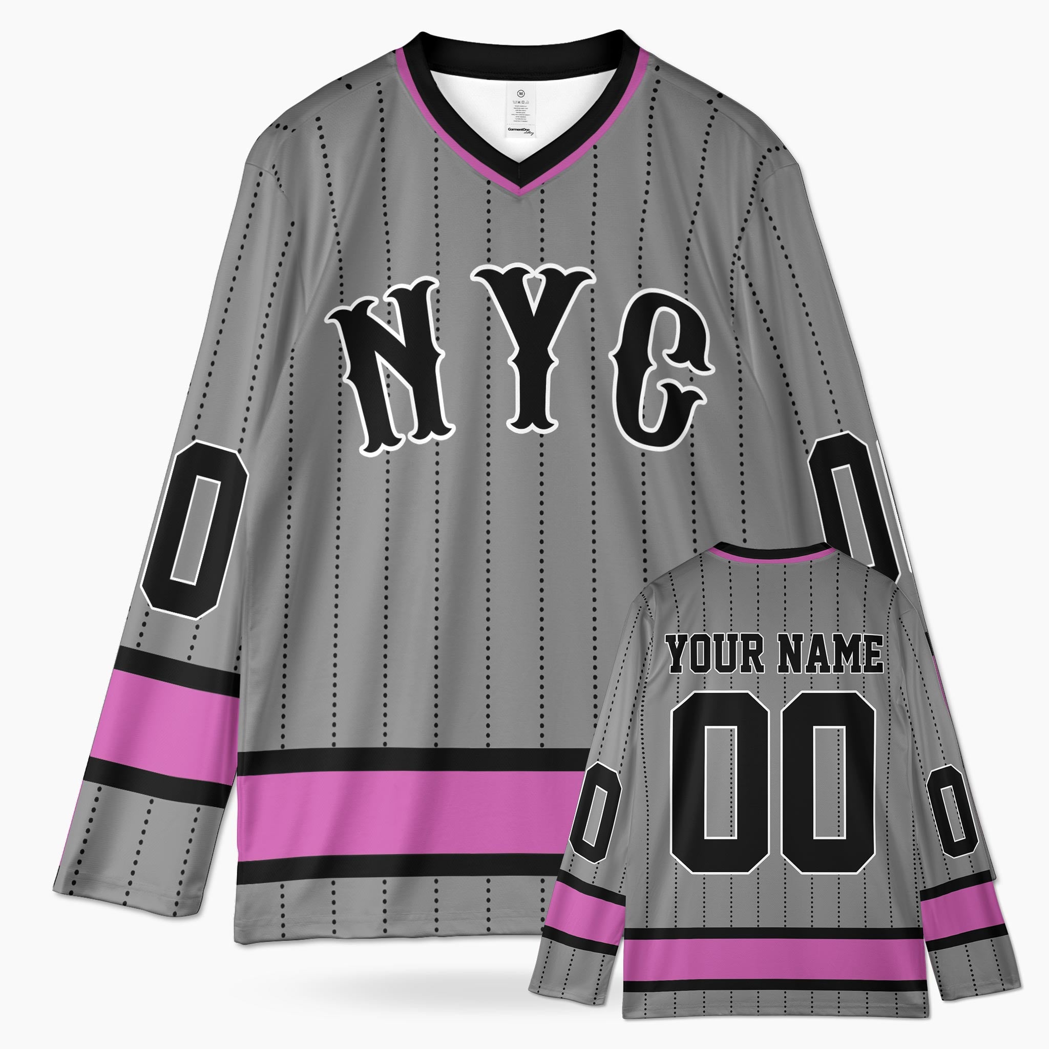 Custom City Hockey Jersey - New York Gray - Design Your Own