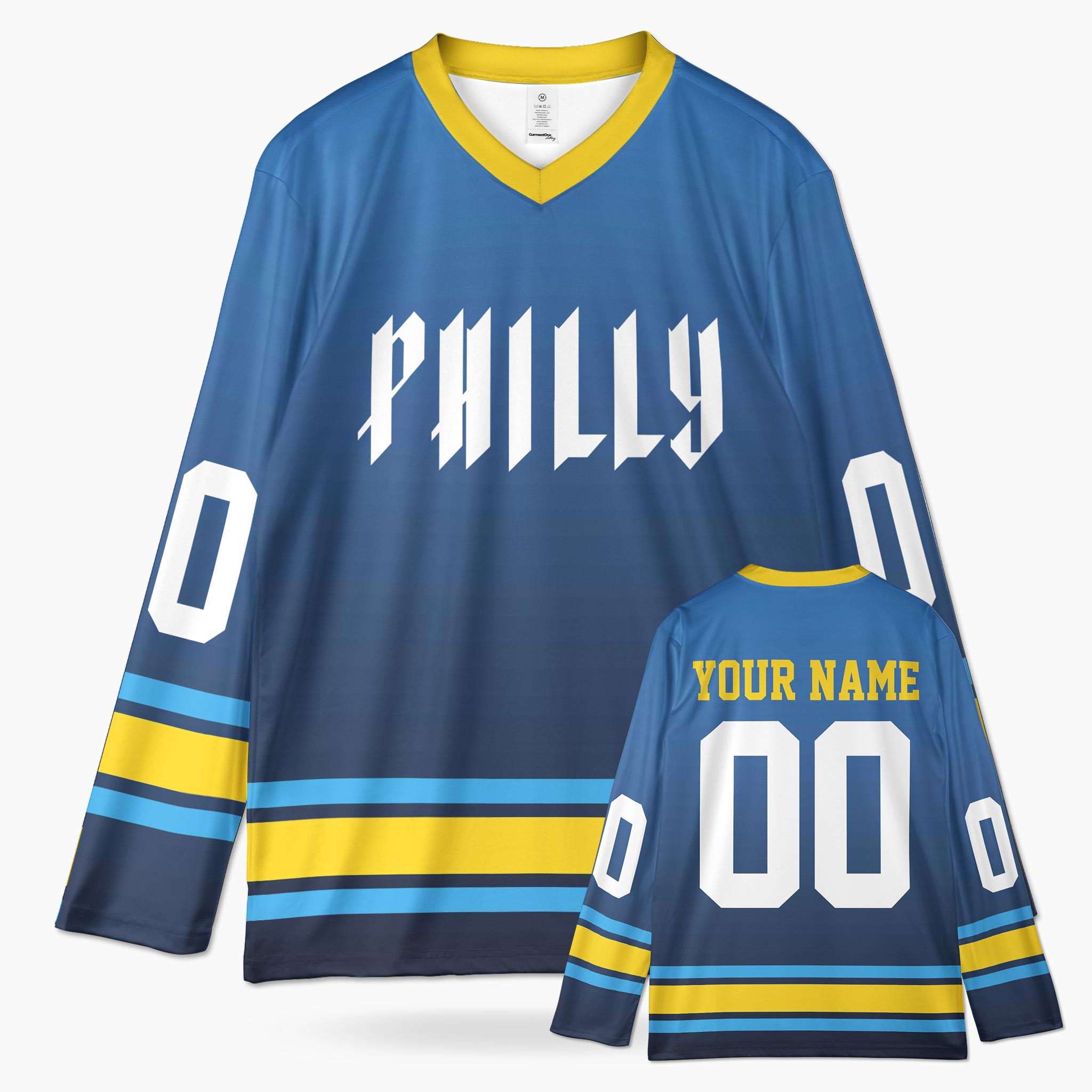 Custom City Hockey Jersey - Philadelphia Philly Blue - Design Your Own