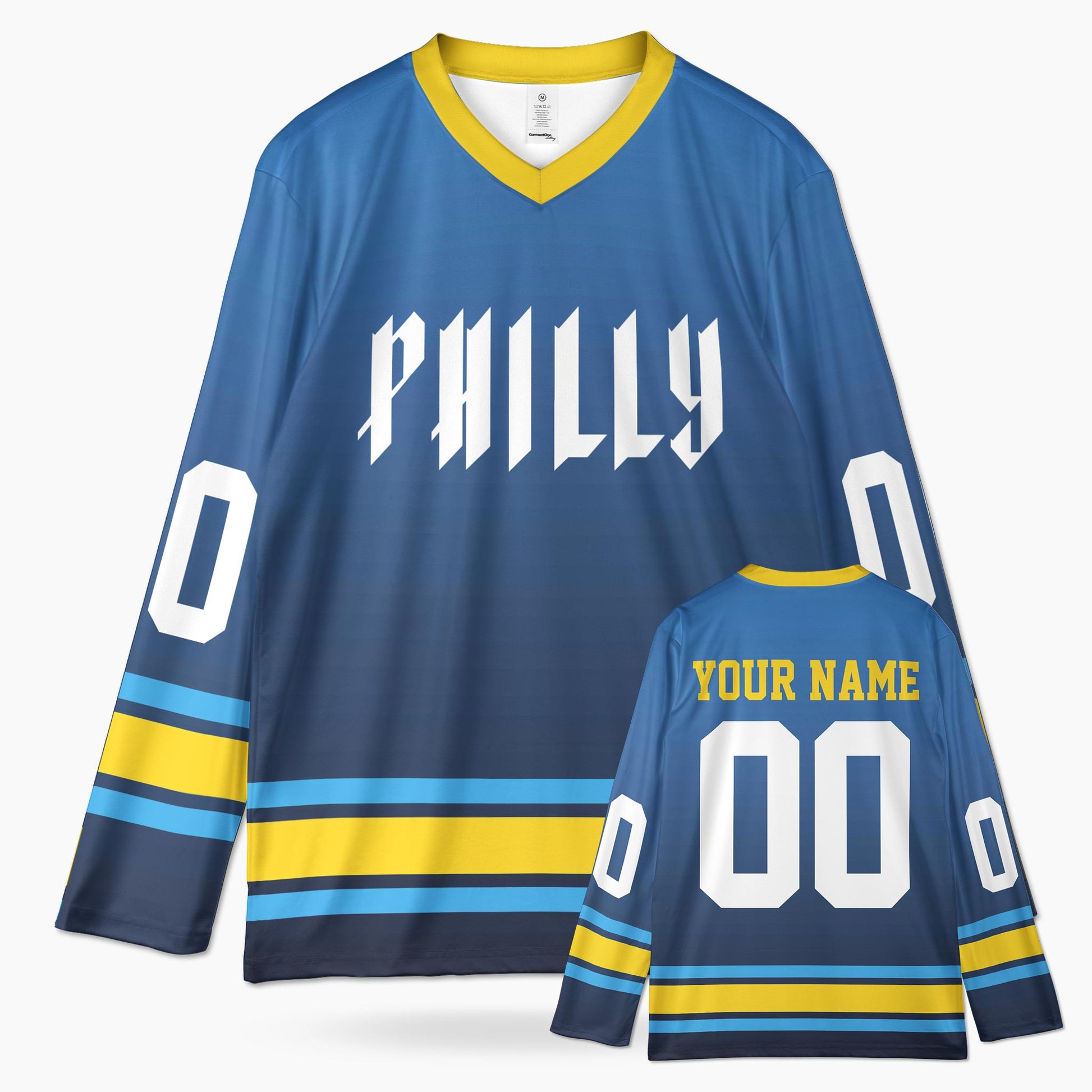 Custom City Hockey Jersey - Philadelphia Philly Blue - Design Your Own