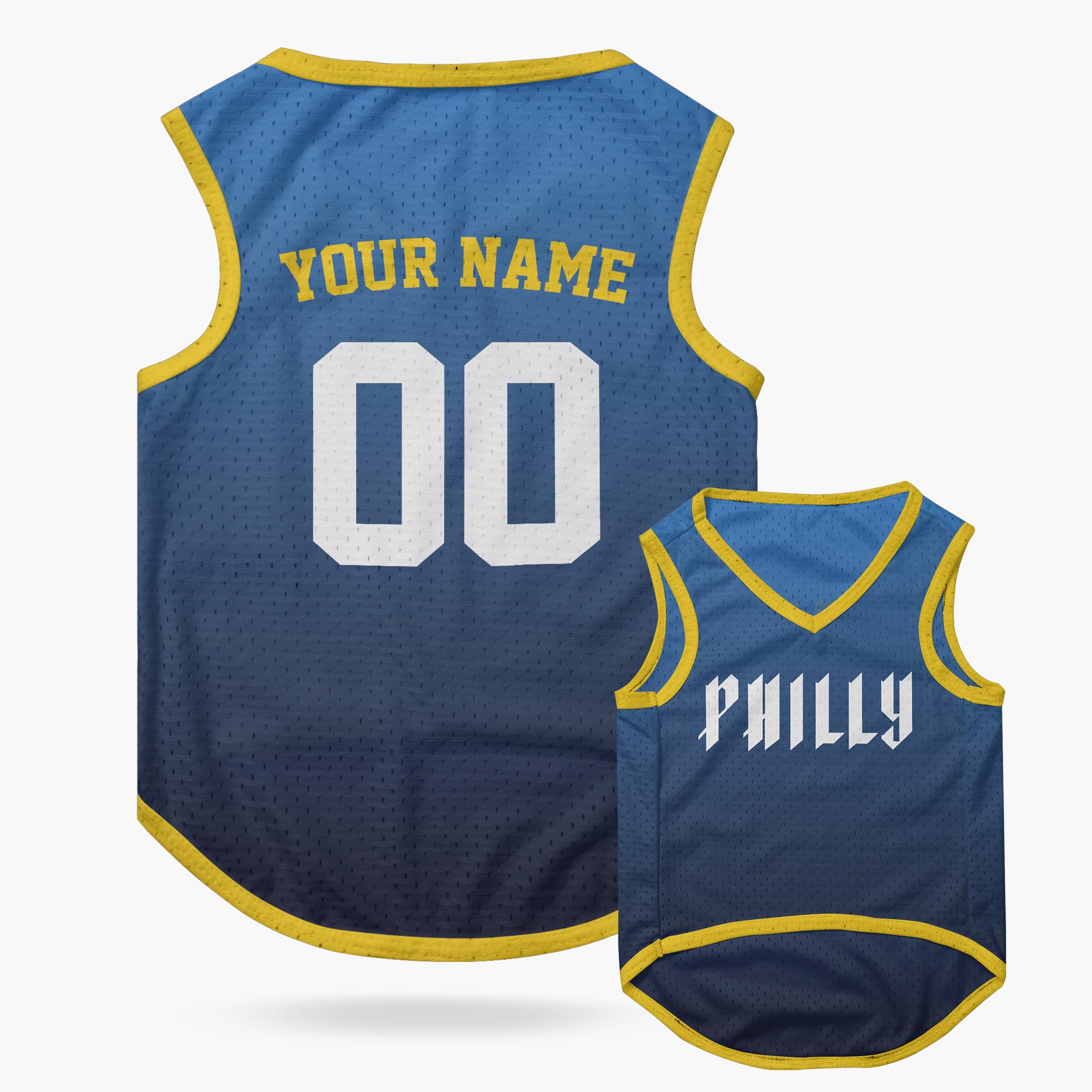 Custom City Pet Jersey Philadelphia Philly Blue - Design Your Own