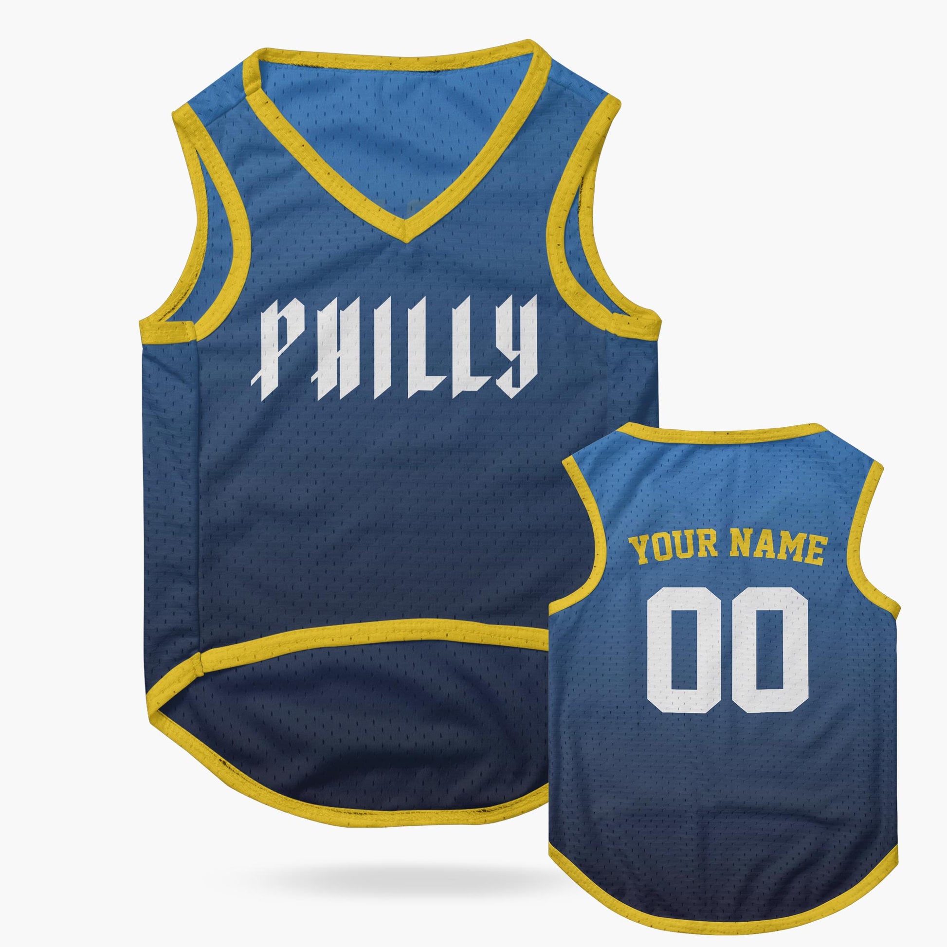 Custom City Pet Jersey Philadelphia Philly Blue - Design Your Own