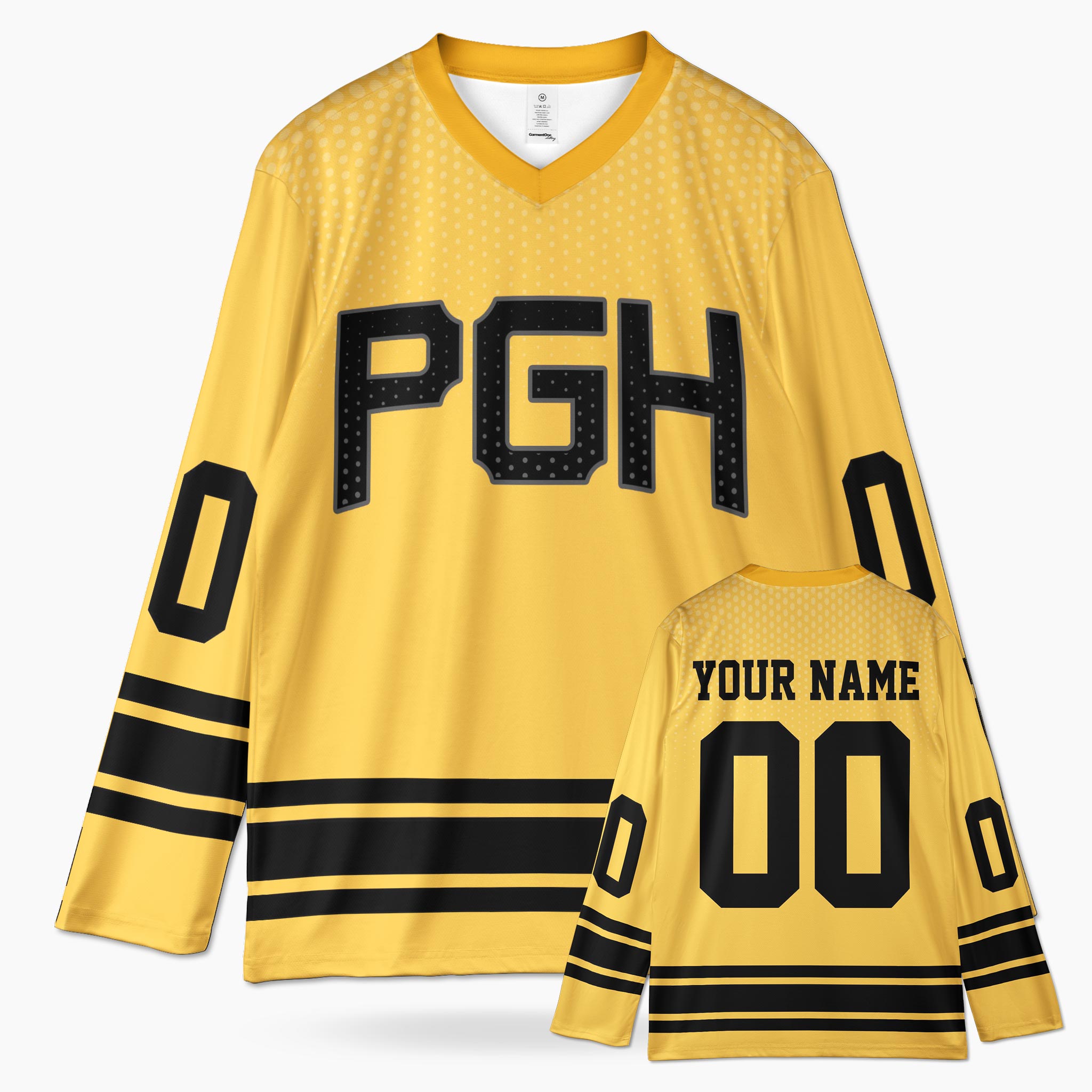 Custom City Hockey Jersey - Pittsburgh PGH Yellow - Design Your Own