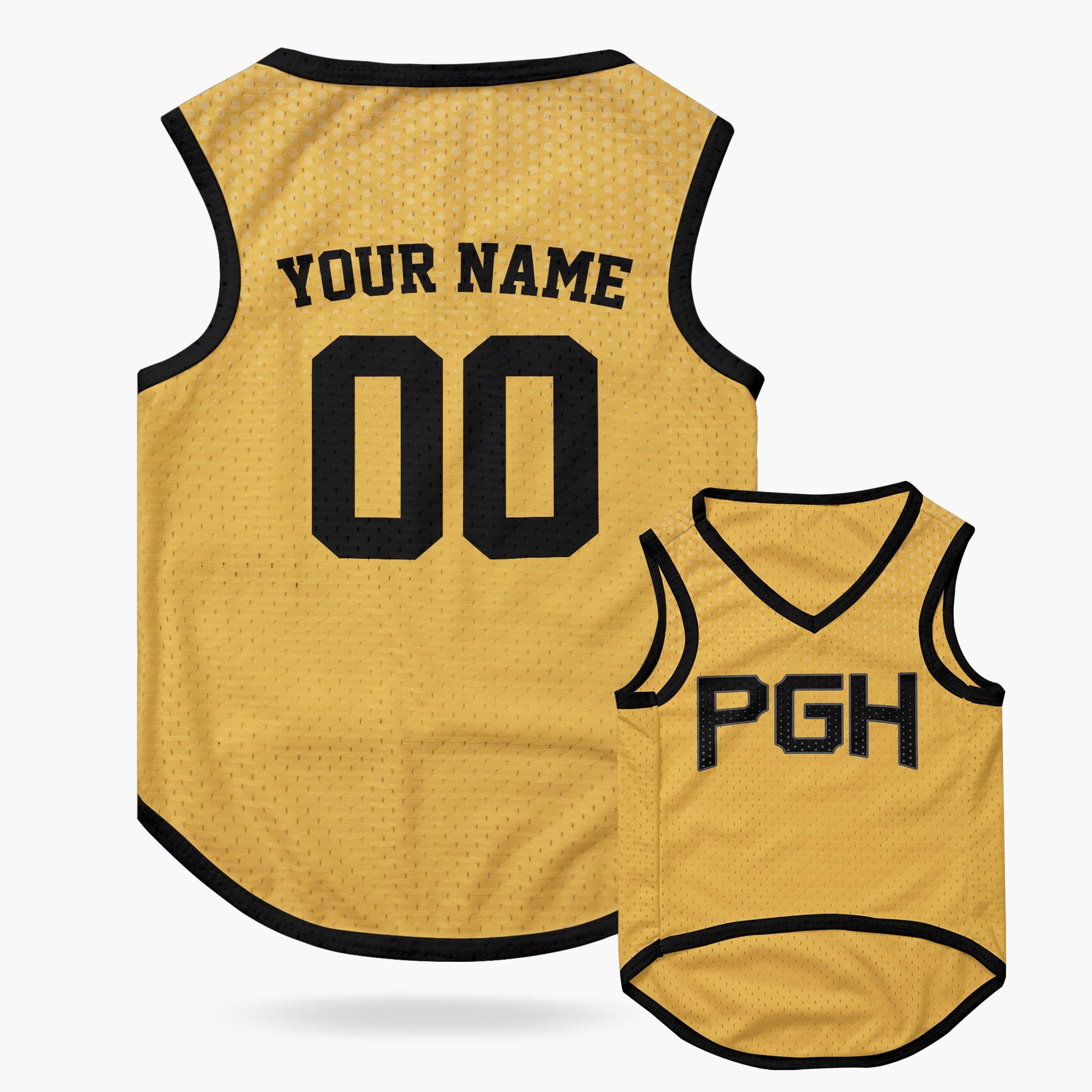 Custom City Pet Jersey Pittsburgh PGH Yellow - Design Your Own