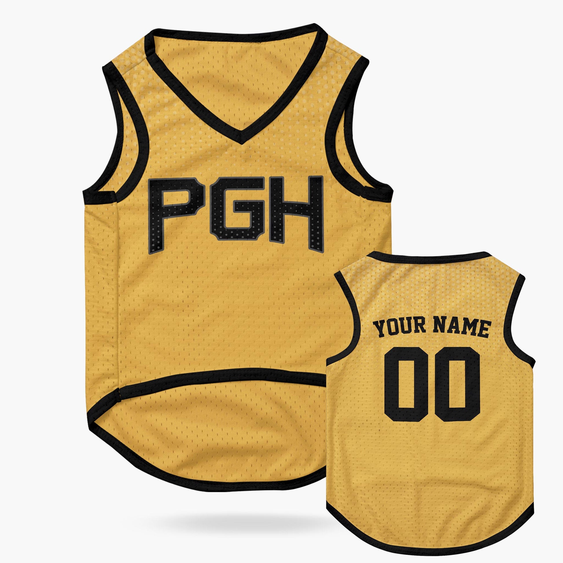 Custom City Pet Jersey Pittsburgh PGH Yellow - Design Your Own