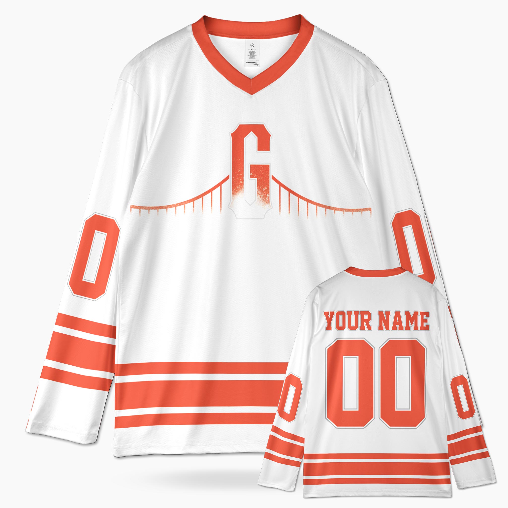 Custom City Hockey Jersey - San Francisco White - Design Your Own