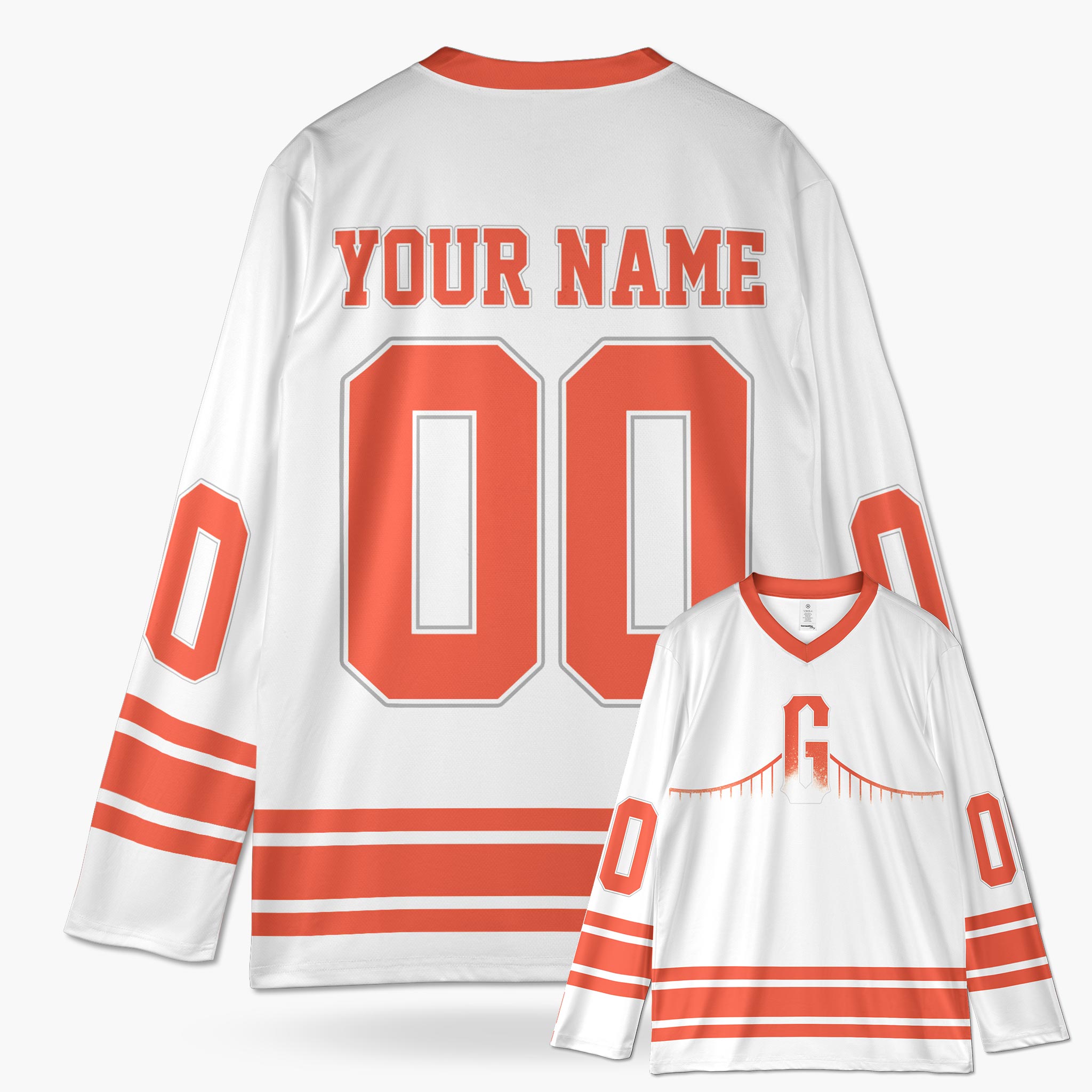 Custom City Hockey Jersey - San Francisco White - Design Your Own