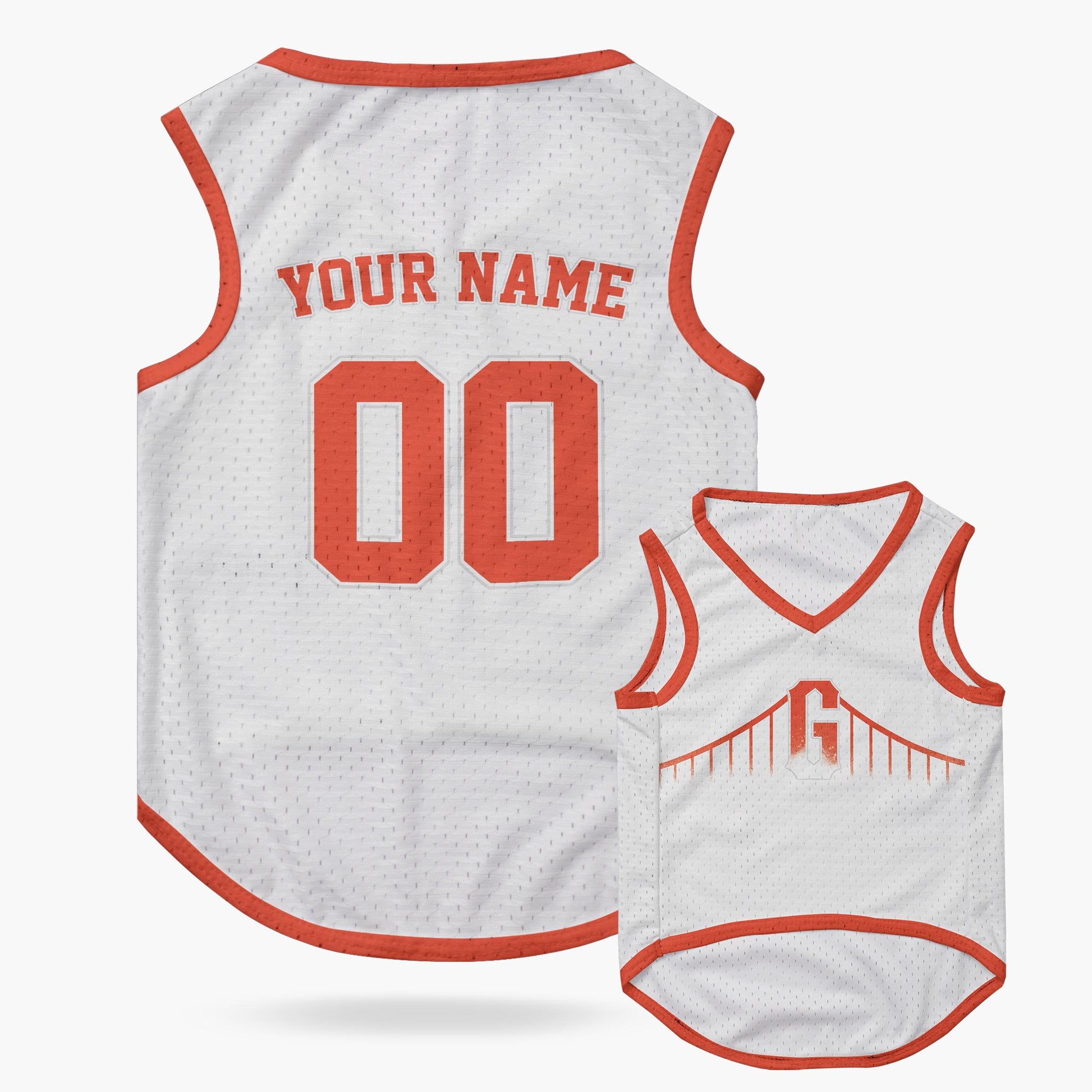 Custom City Pet Jersey San Francisco White - Design Your Own