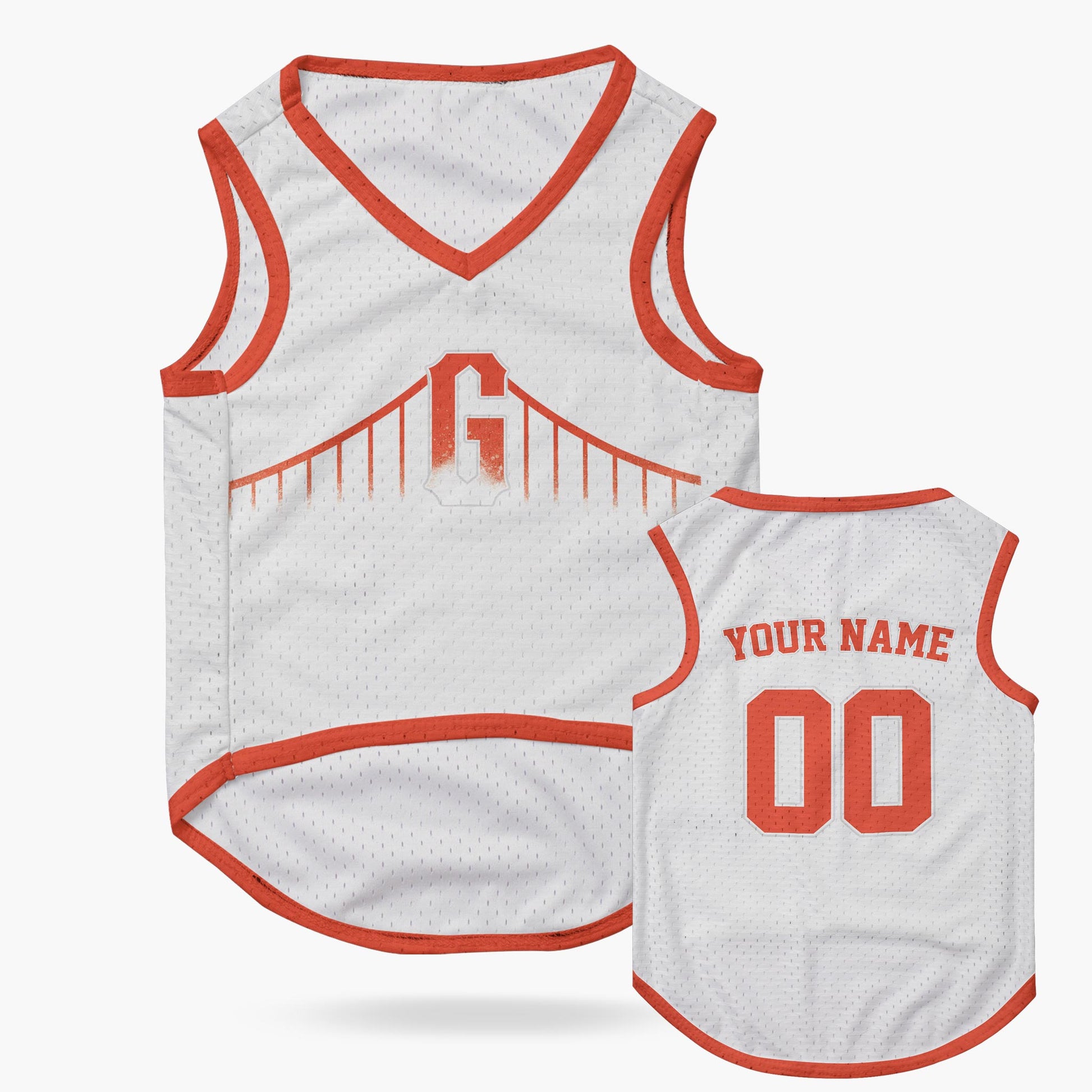 Custom City Pet Jersey San Francisco White - Design Your Own