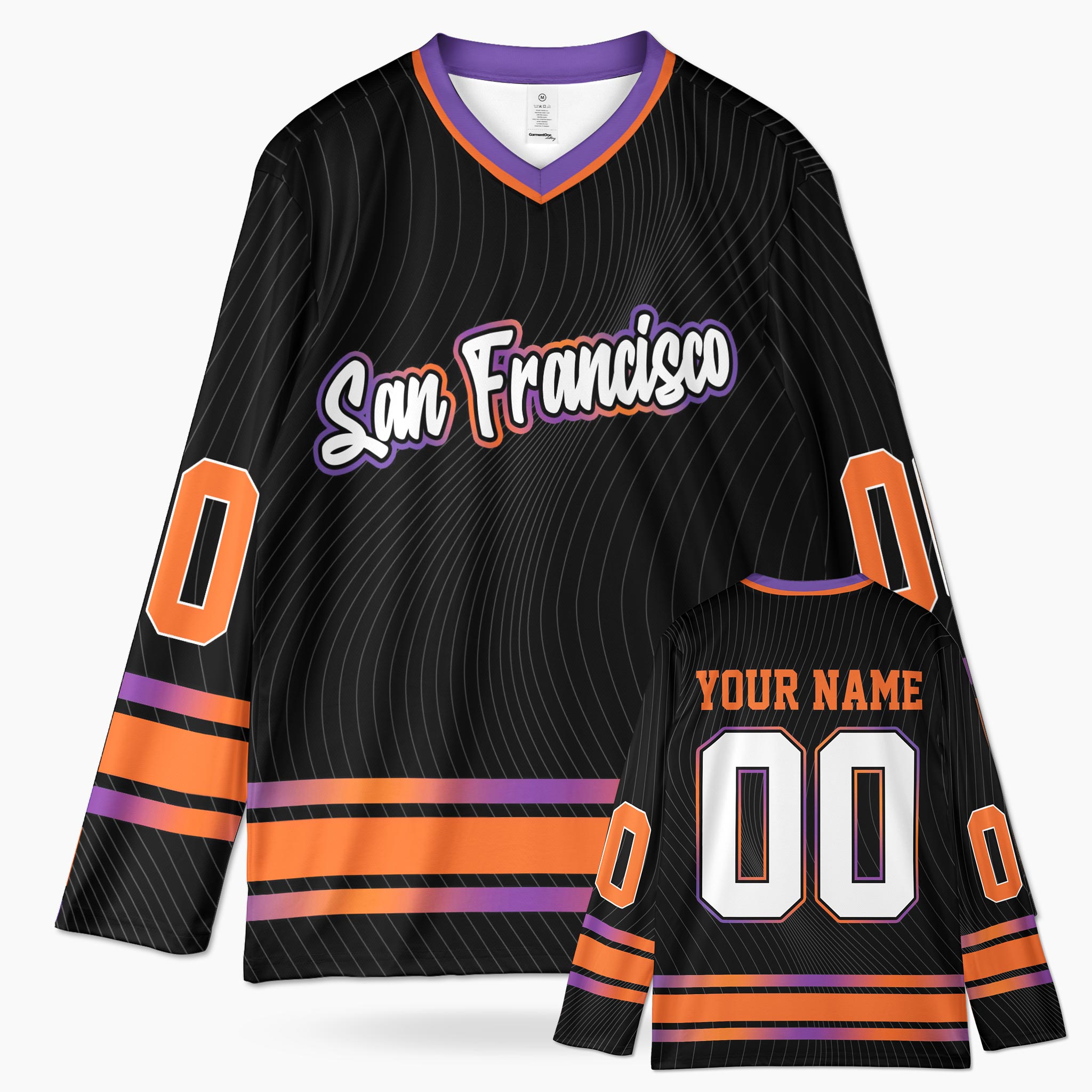 Custom City Hockey Jersey - San Francisco Black - Design Your Own