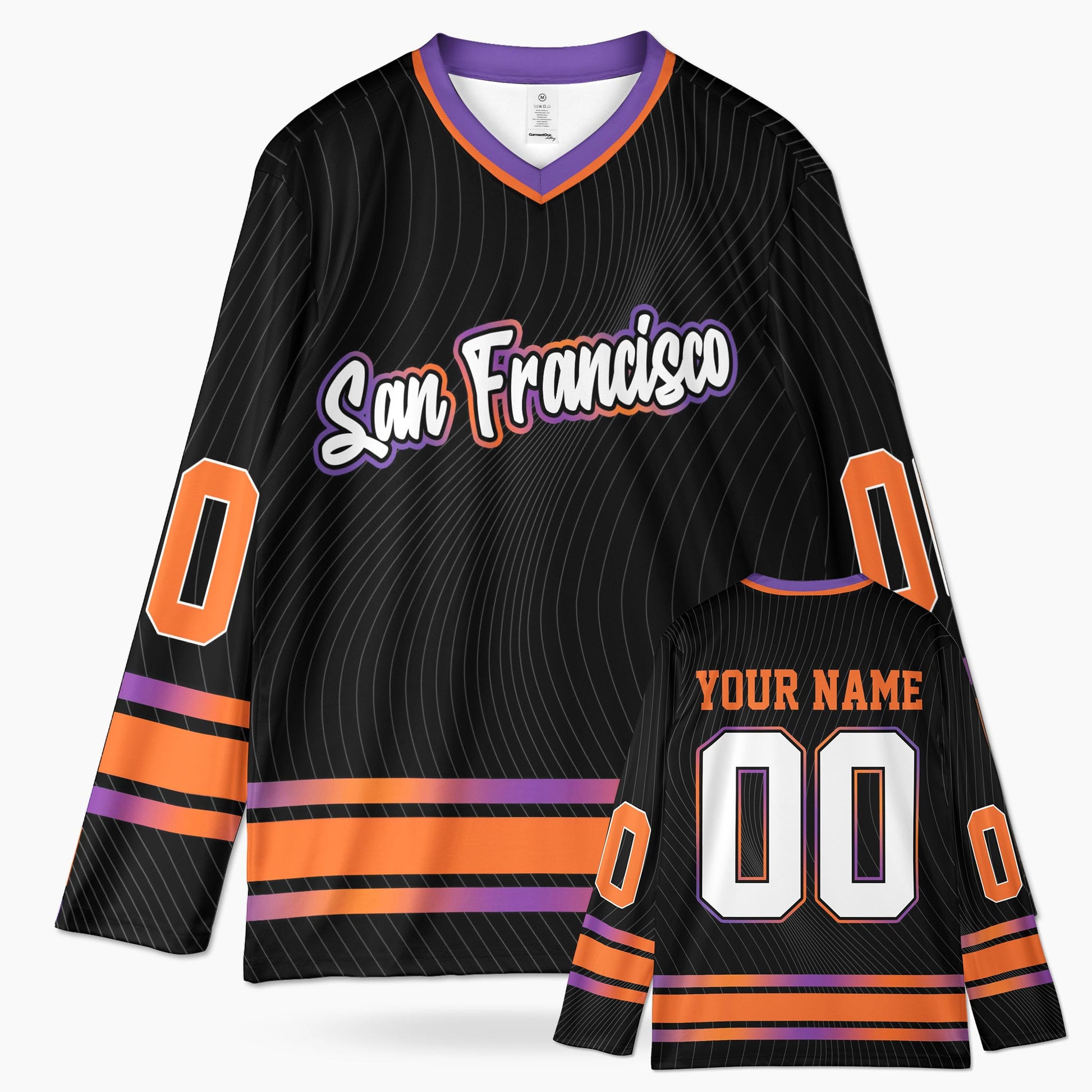 Custom City Hockey Jersey - San Francisco Black - Design Your Own