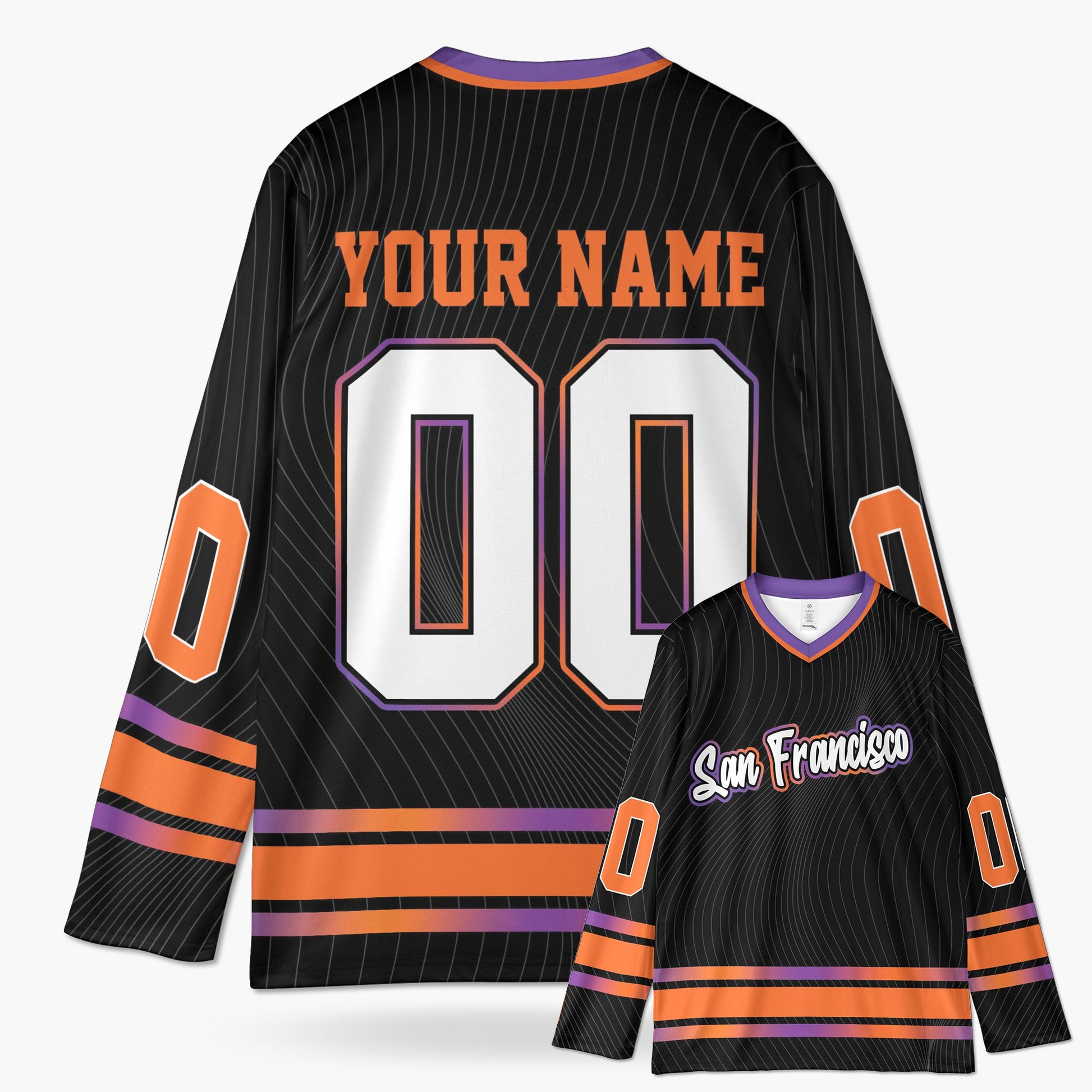 Custom City Hockey Jersey - San Francisco Black - Design Your Own