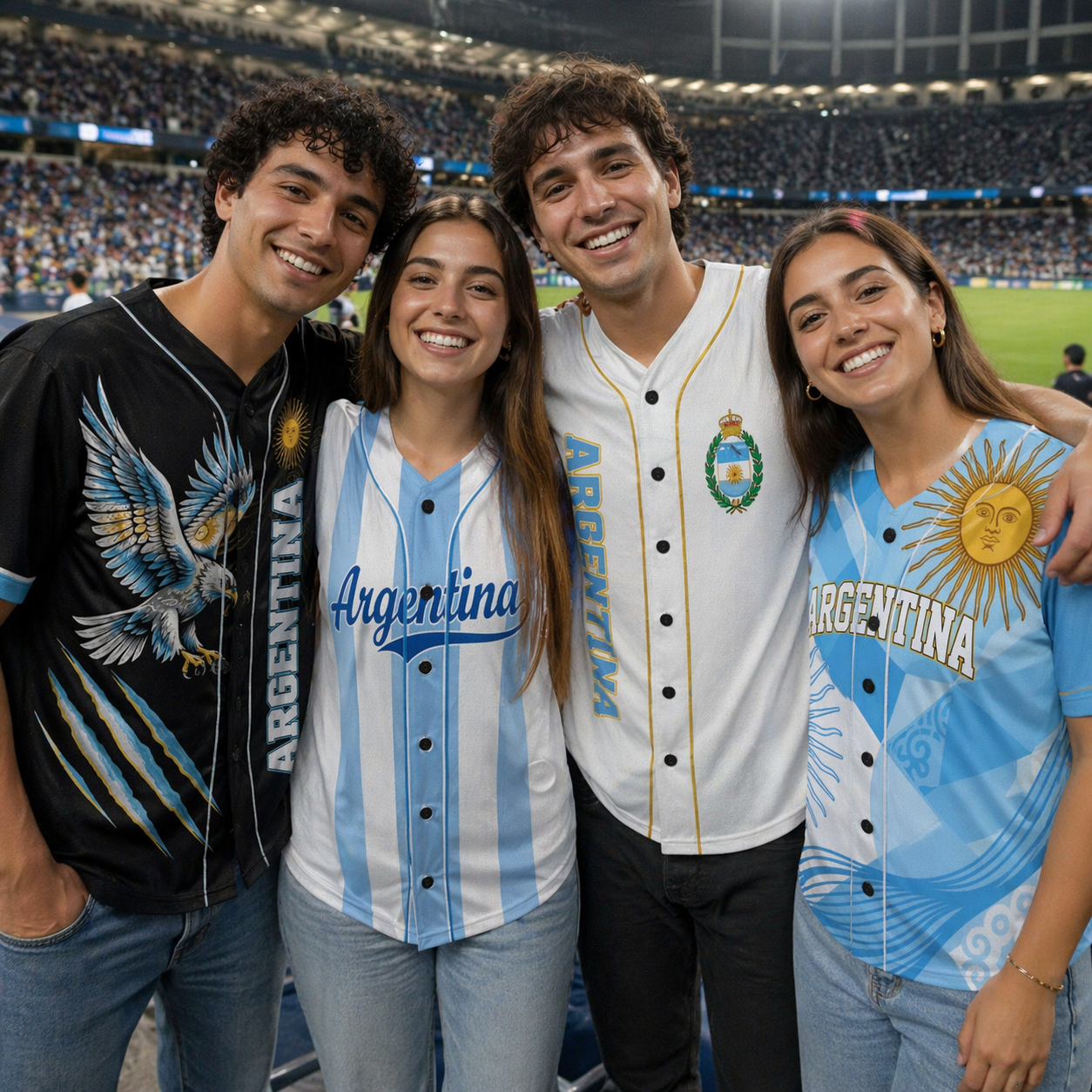 Custom Argentina Baseball Jersey Argentinian Fan Sun – Personalized Name Number