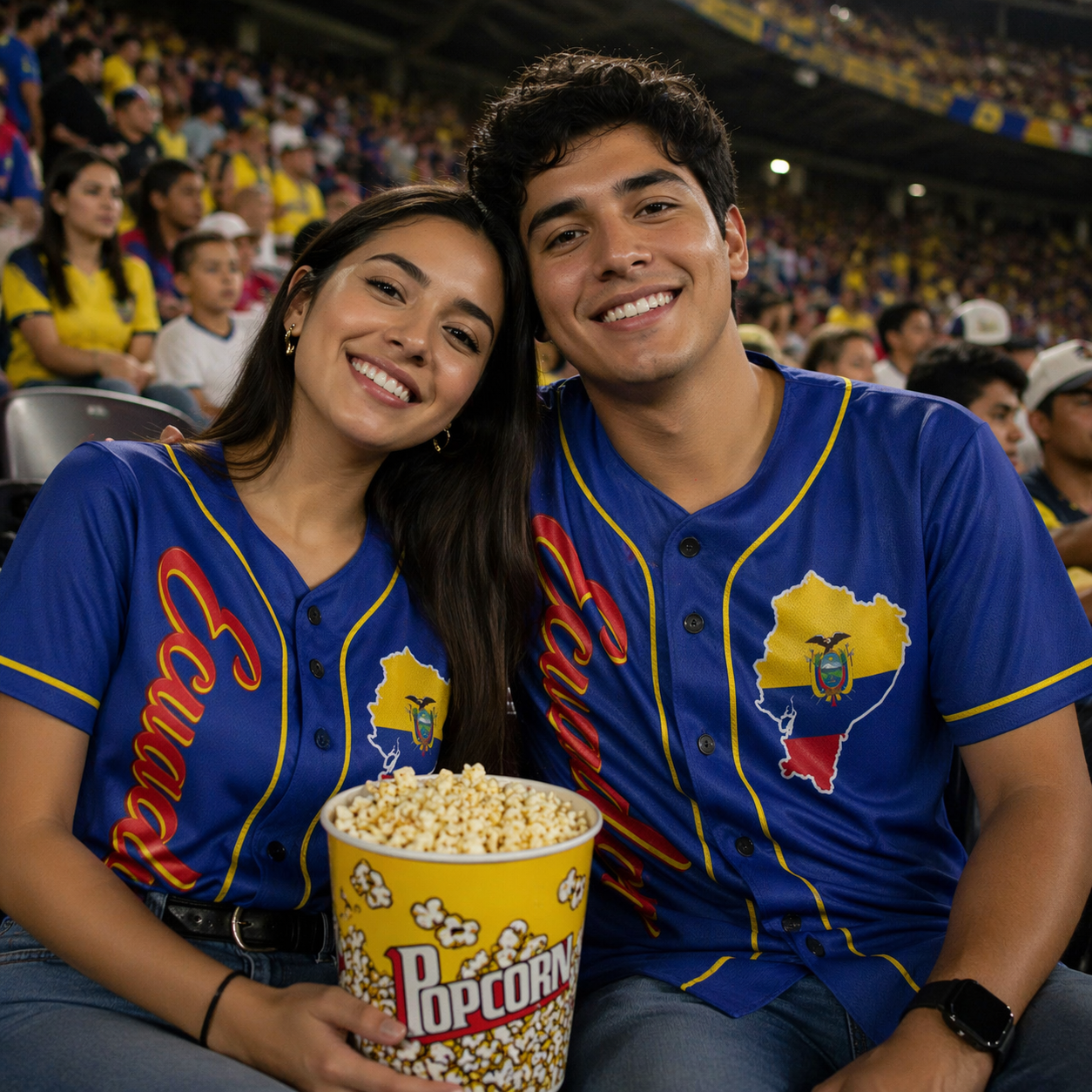 Custom Ecuador Baseball Jersey Ecuadorian Fan Split Tricolor – Personalized Name Number