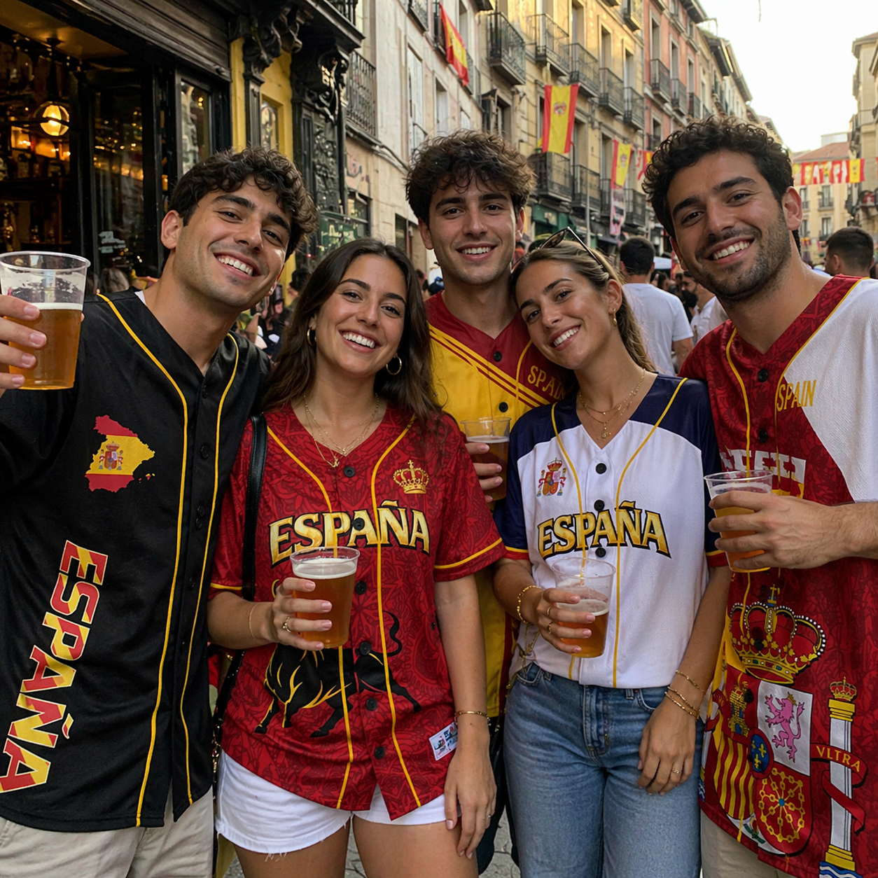 Custom Spain Baseball Jersey Spanish Fan Dynamic Flag Classic – Personalized Name Number