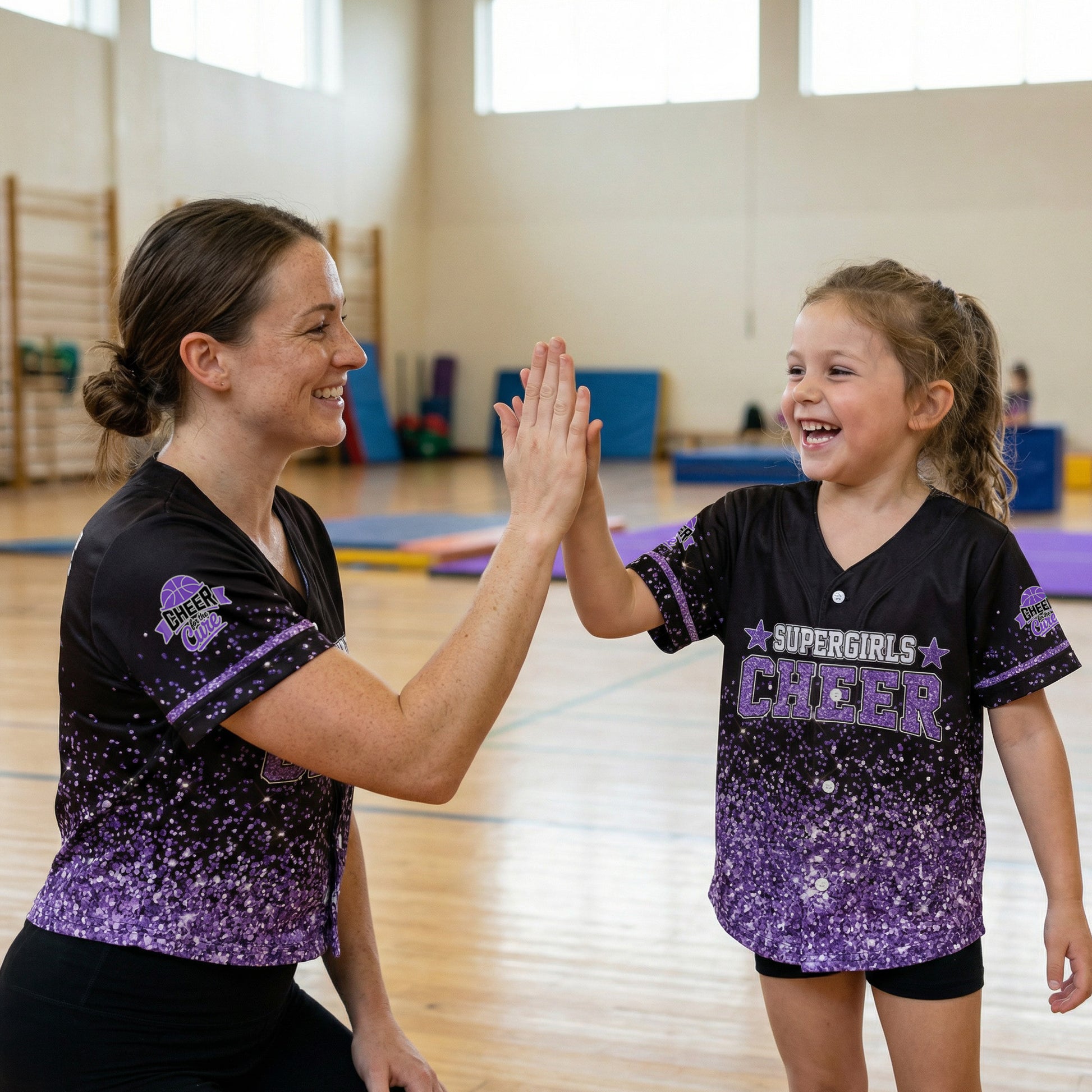 Custom Cheer Baseball Jersey Star Design Pink - Design Your Own