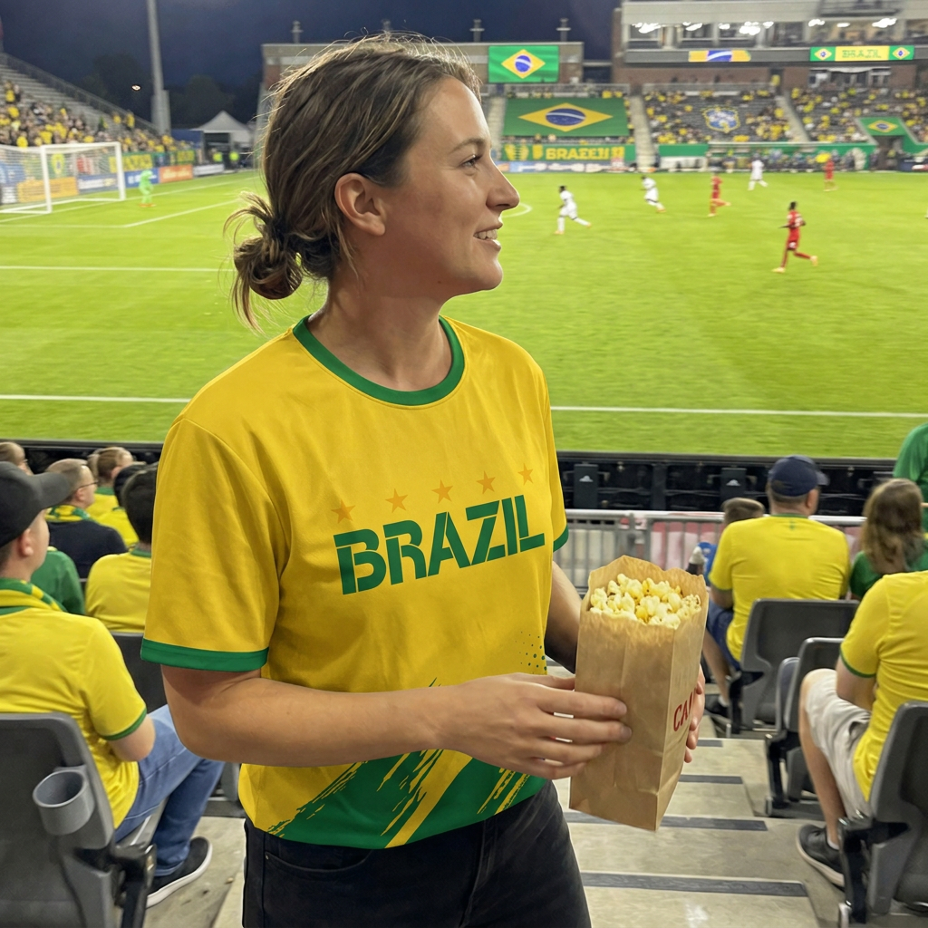 Custom Brazil Soccer Jersey Brazilian Fan Christ Redeemer - Personalized Name Number
