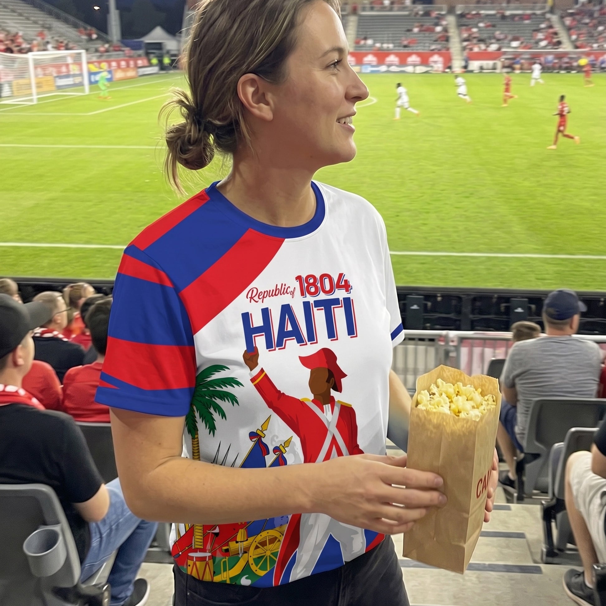 Custom Haiti Soccer Jersey Haitian Fan Classic Script - Personalized Name Number