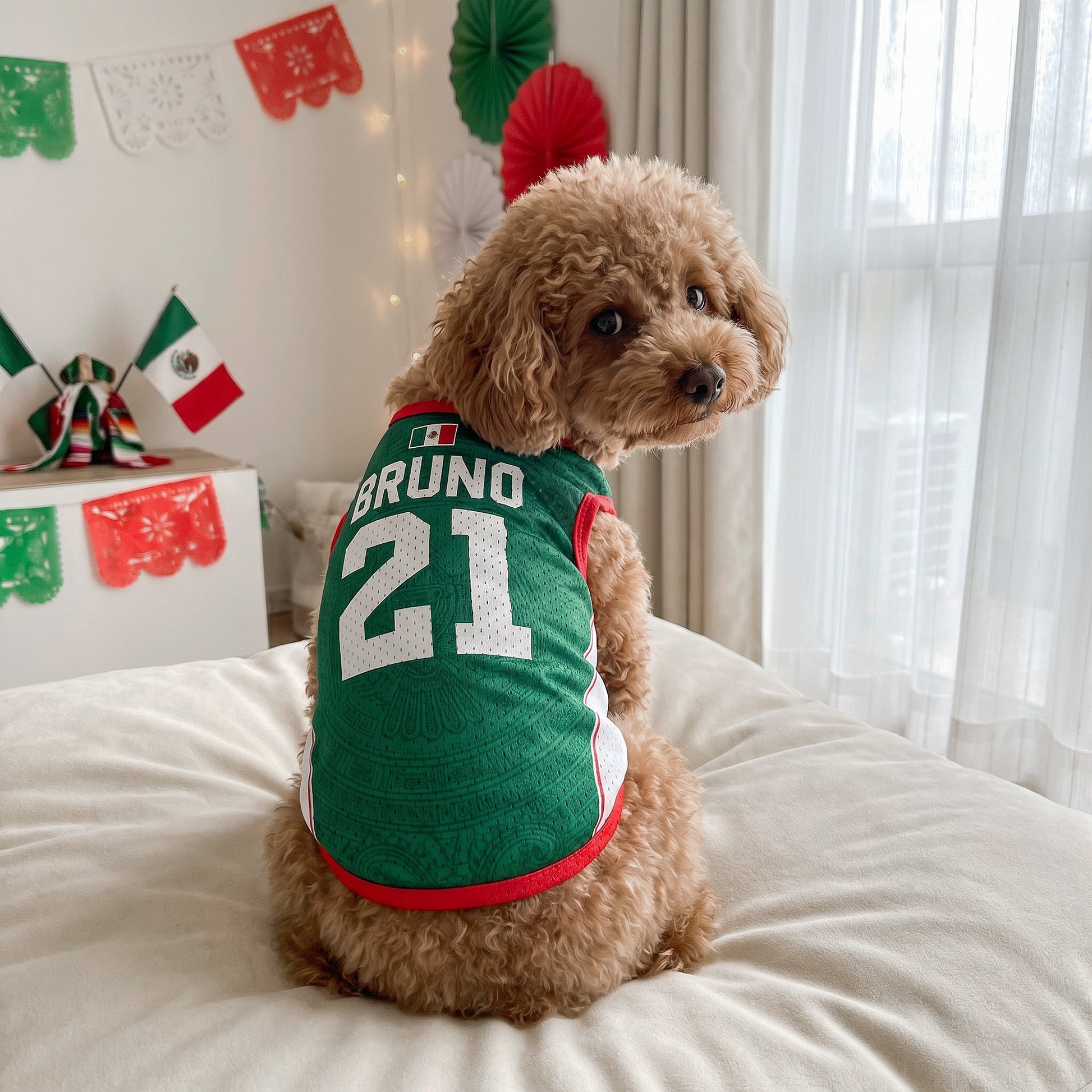 Custom Pet Soccer Jersey Mexico 2026 - Design Your Own
