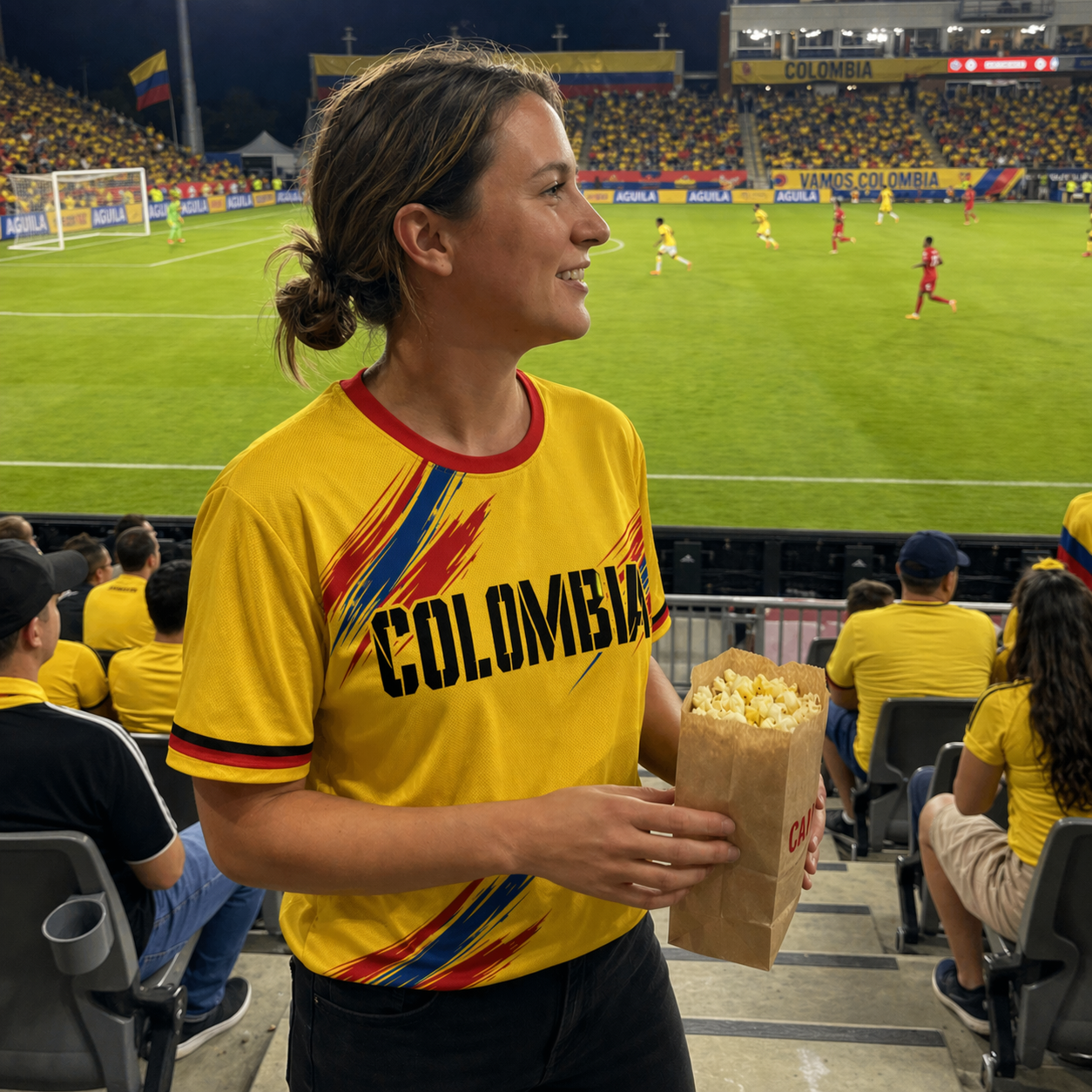 Custom Colombia Soccer Jersey Colombian Fan Classic Script - Personalized Name Number