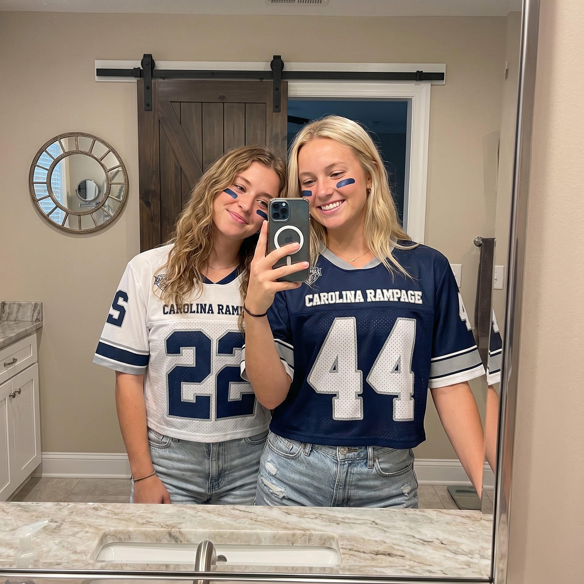 Custom Women's Crop Football Jersey Cherry and Light Pink Gradient - Design Your Own