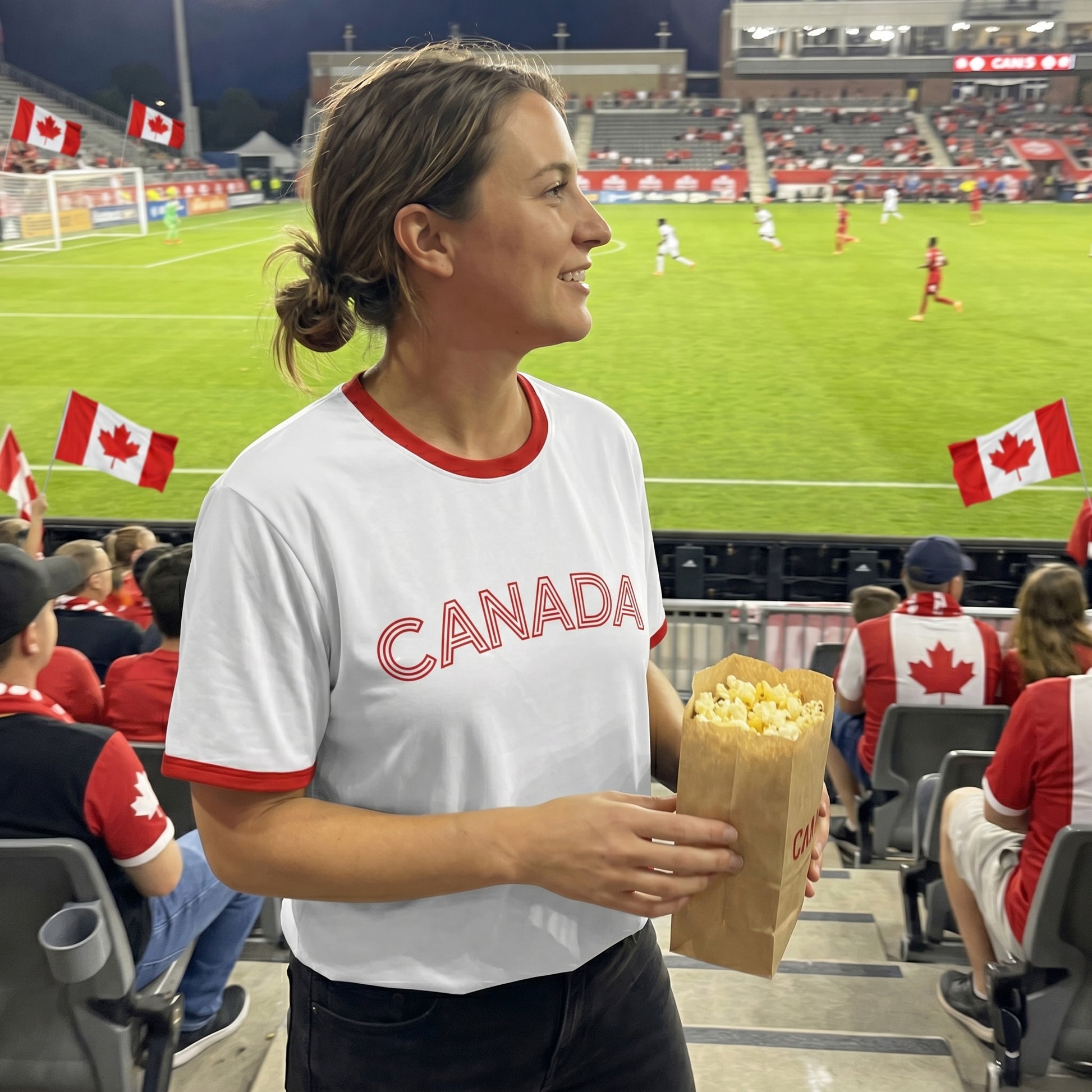 Custom Canada Soccer Jersey Canadian Fan Classic White - Personalized Name Number